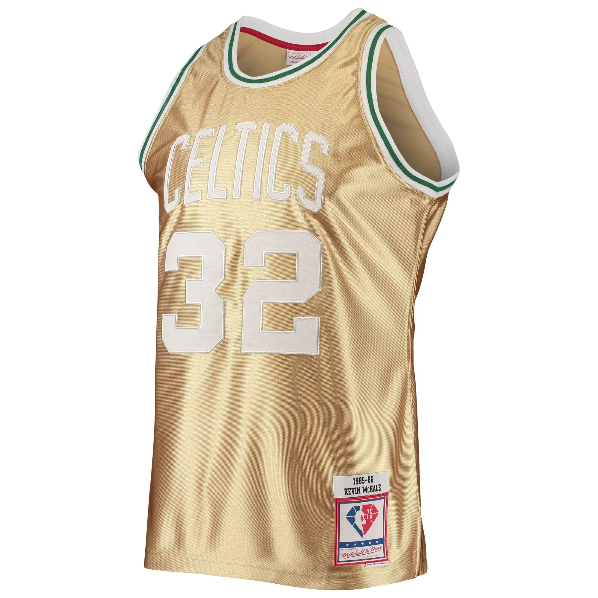 Kevin McHale Boston Celtics Mitchell & Ness 75th Anniversary 1985/86 Hardwood Classics Swingman Jersey - Gold