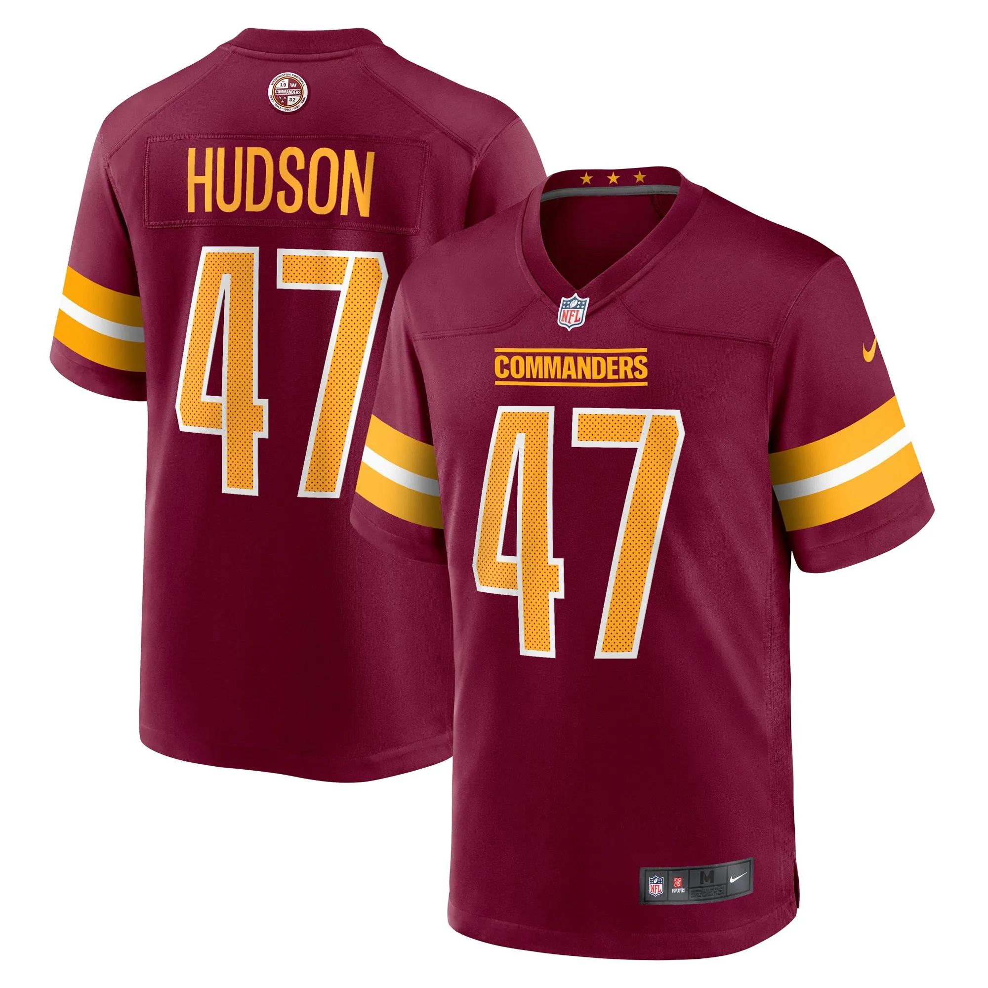 Khaleke Hudson Washington Commanders   Game Jersey -  Burgundy