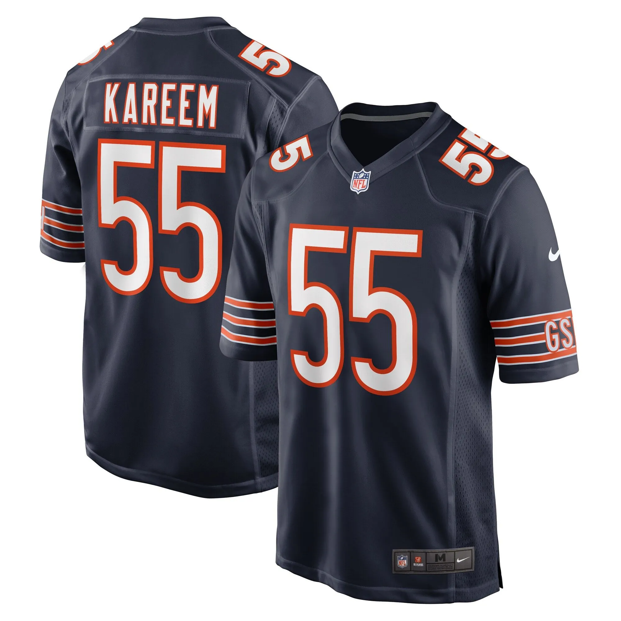 Khalid Kareem Chicago Bears  Team Game Jersey -  Navy