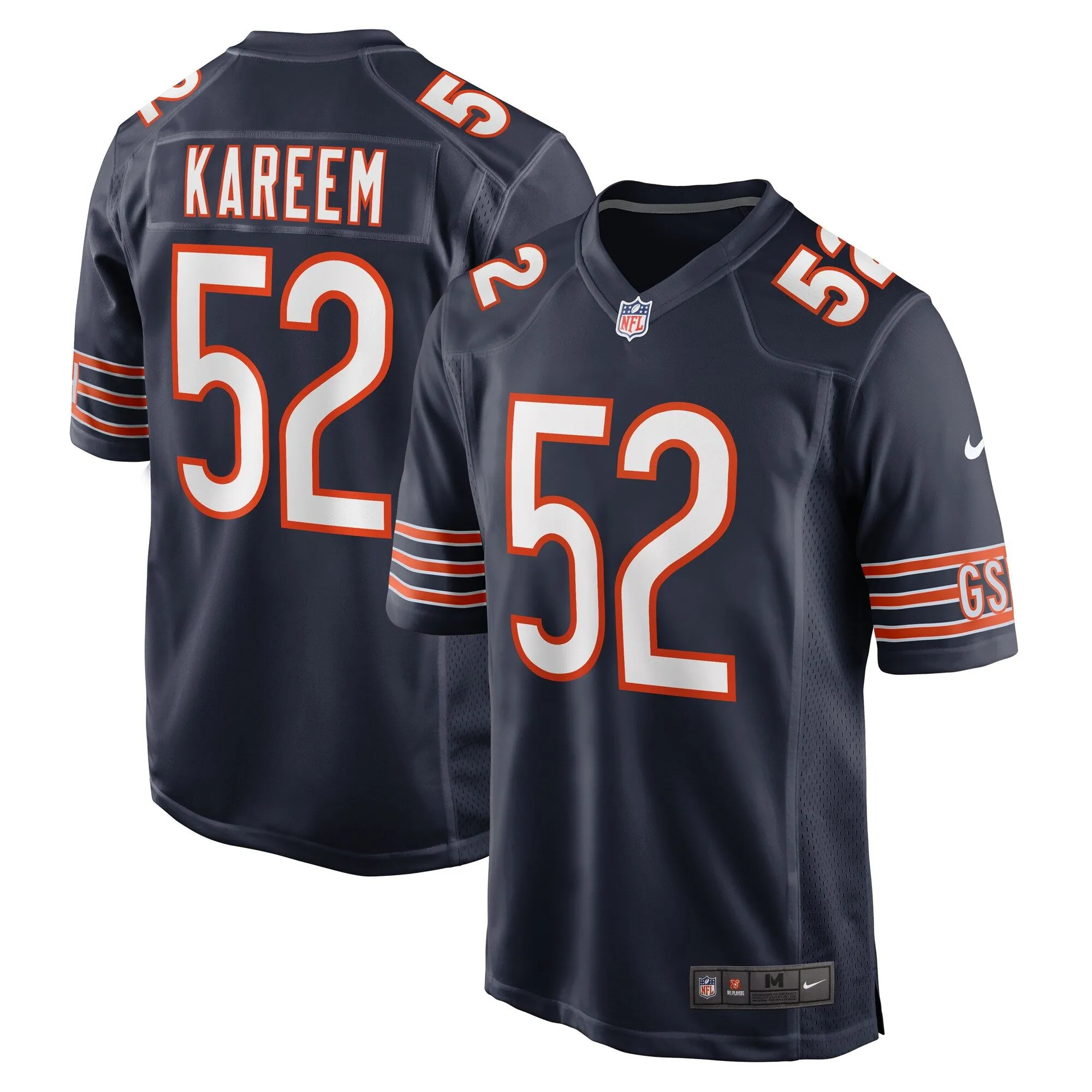 Khalid Kareem Chicago Bears  Team Game Jersey -  Navy