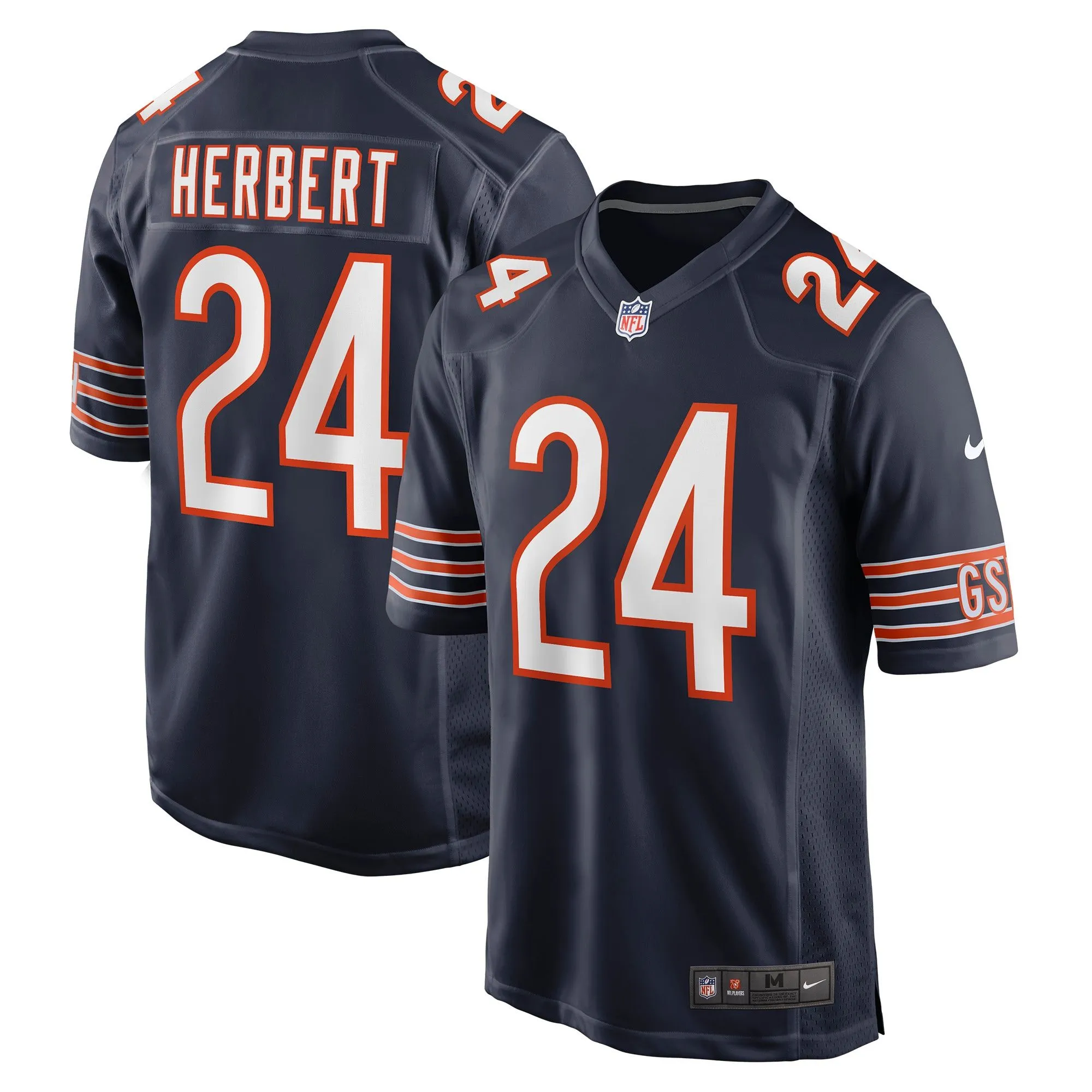 Khalil Herbert Chicago Bears  Game Jersey - Navy