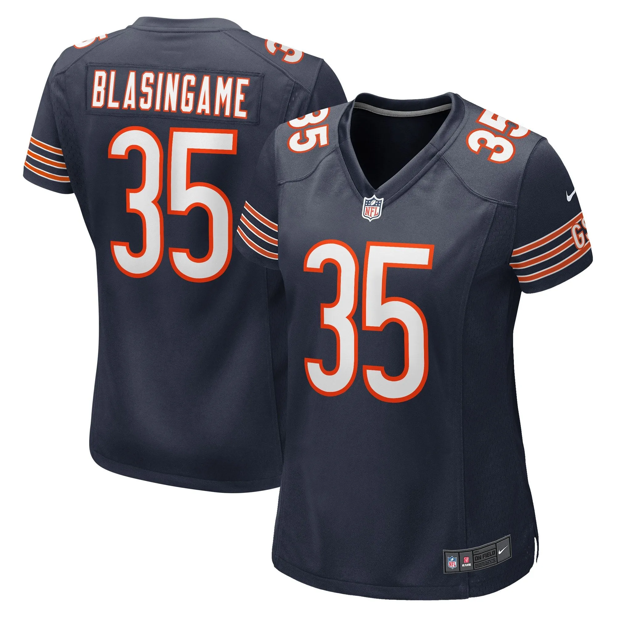 Khari Blasingame Chicago Bears  Women's Game Player Jersey - Navy