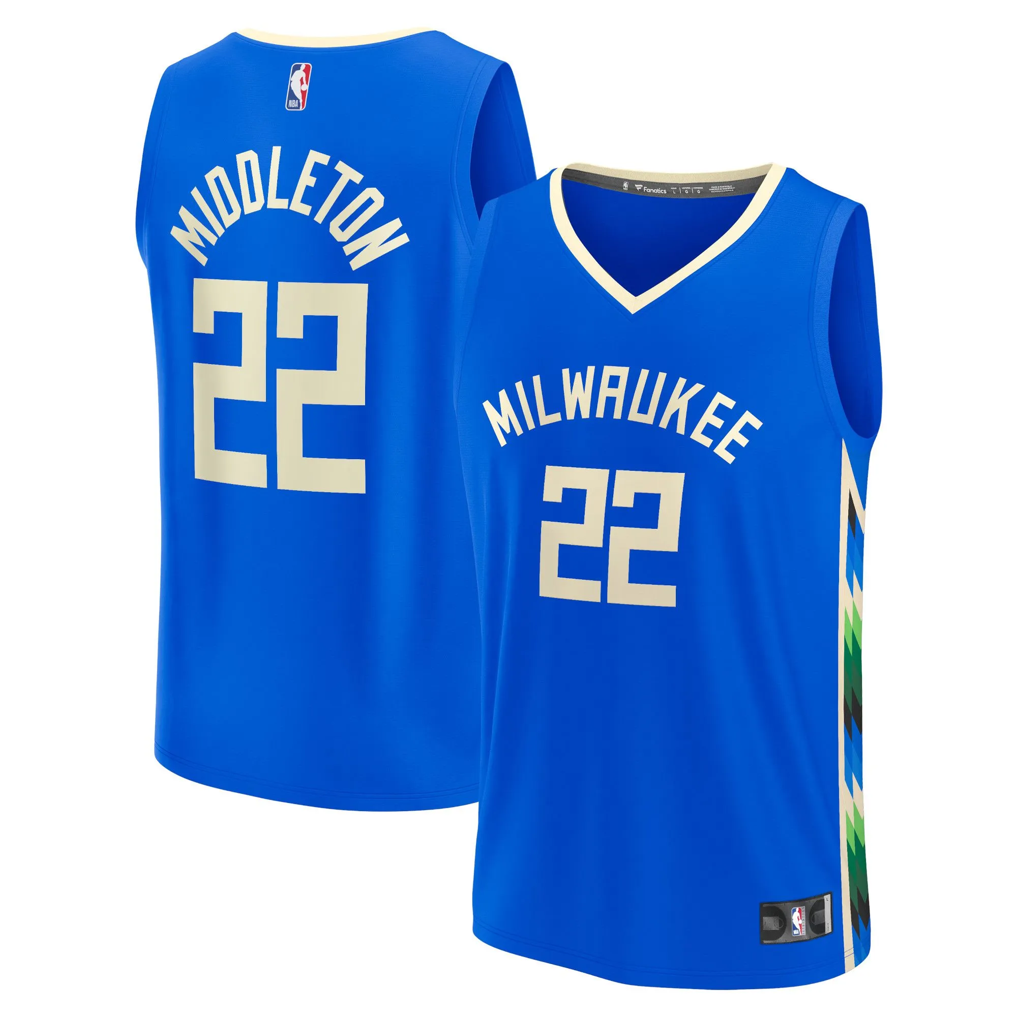 Khris Middleton Milwaukee Bucks Fanatics Branded Fastbreak Jersey - City Edition - Royal
