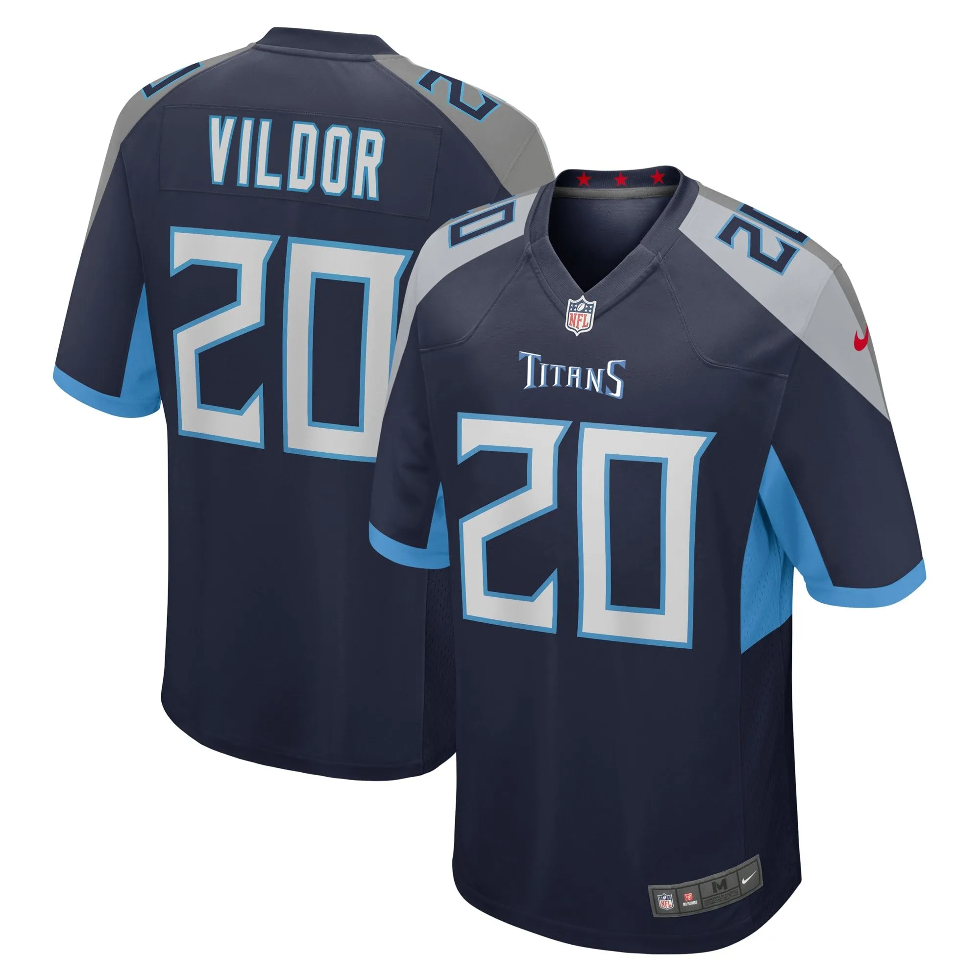 Kindle Vildor Tennessee Titans  Team Game Jersey -  Navy