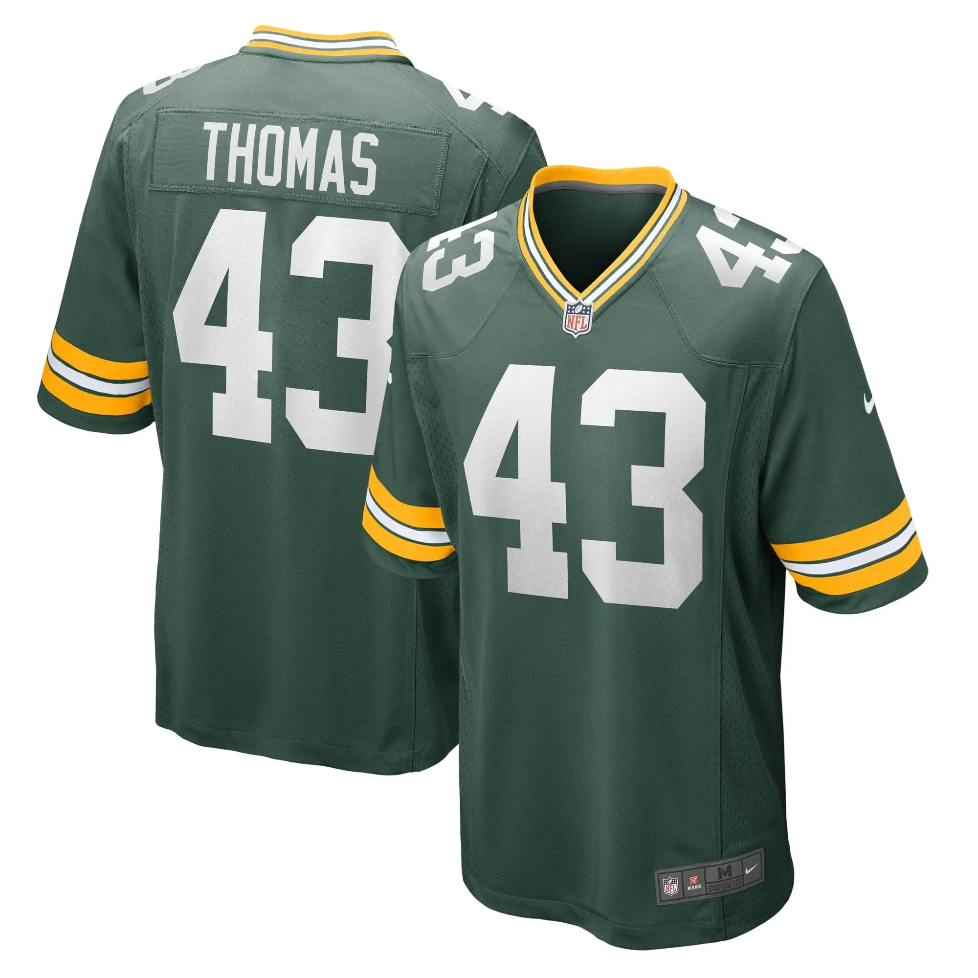 Kiondre Thomas Green Bay Packers  Game Player Jersey - Green