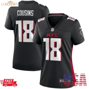 Kirk Cousins Atlanta Falcons  Women's Game Player Jersey   Black