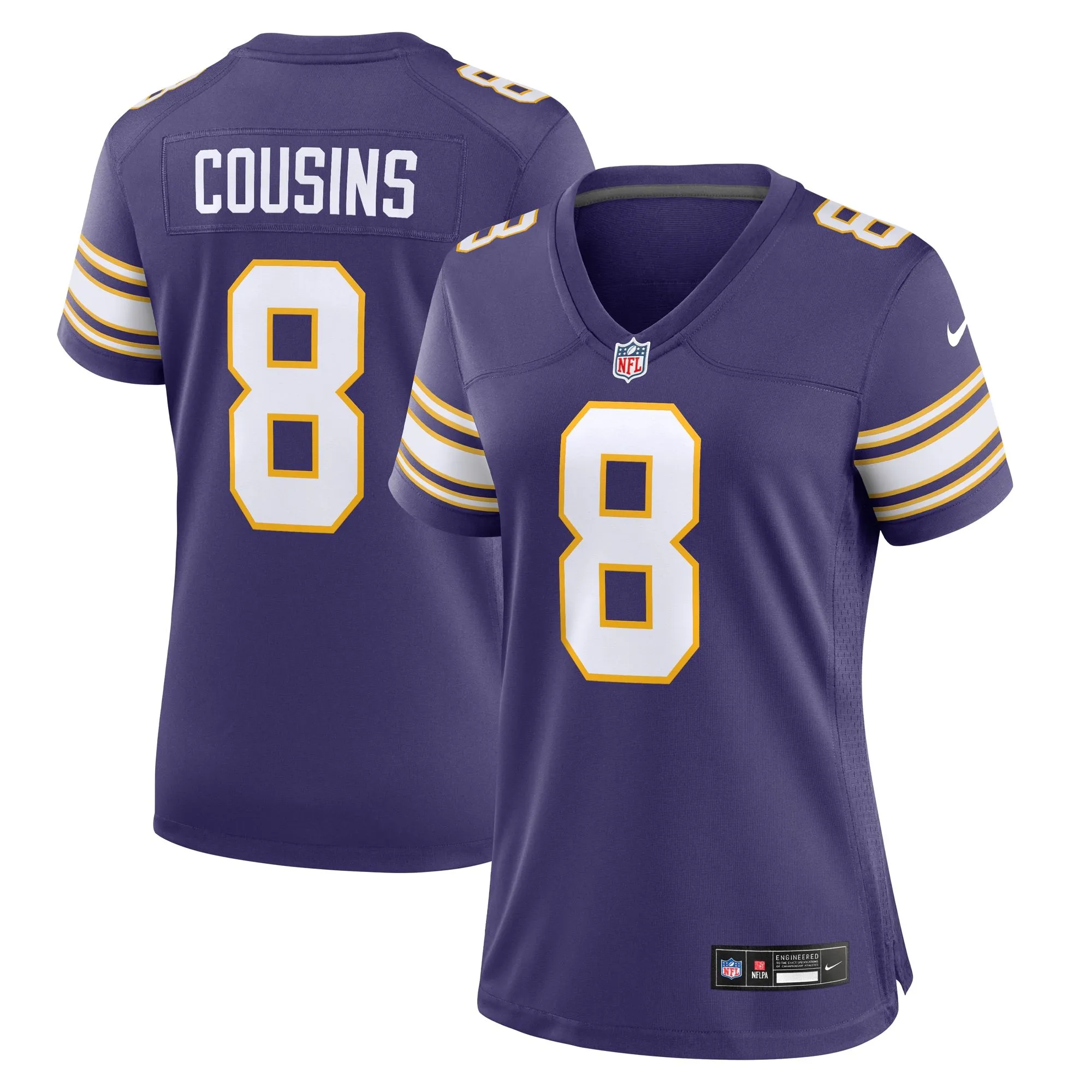 Kirk Cousins Minnesota Vikings  Women's Player Jersey - Purple