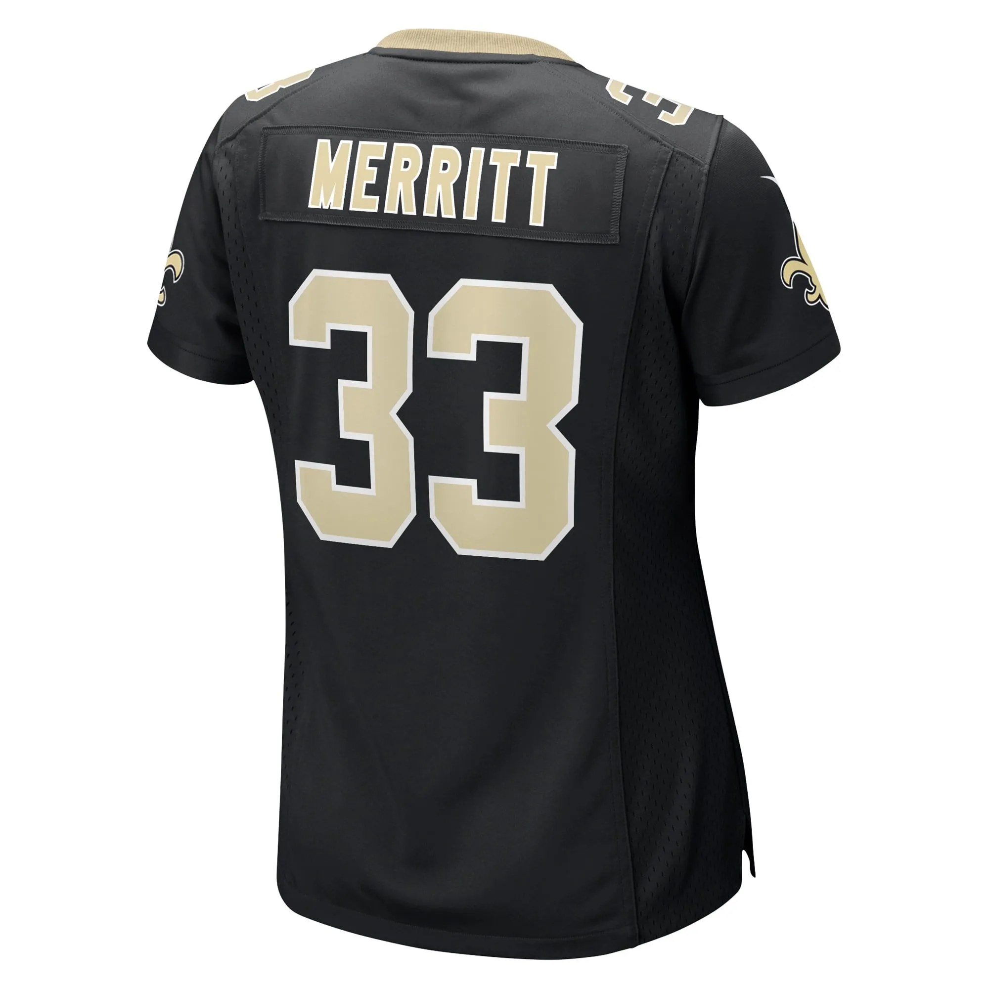 Kirk Merritt New Orleans Saints  Women's Team Game Jersey -  Black