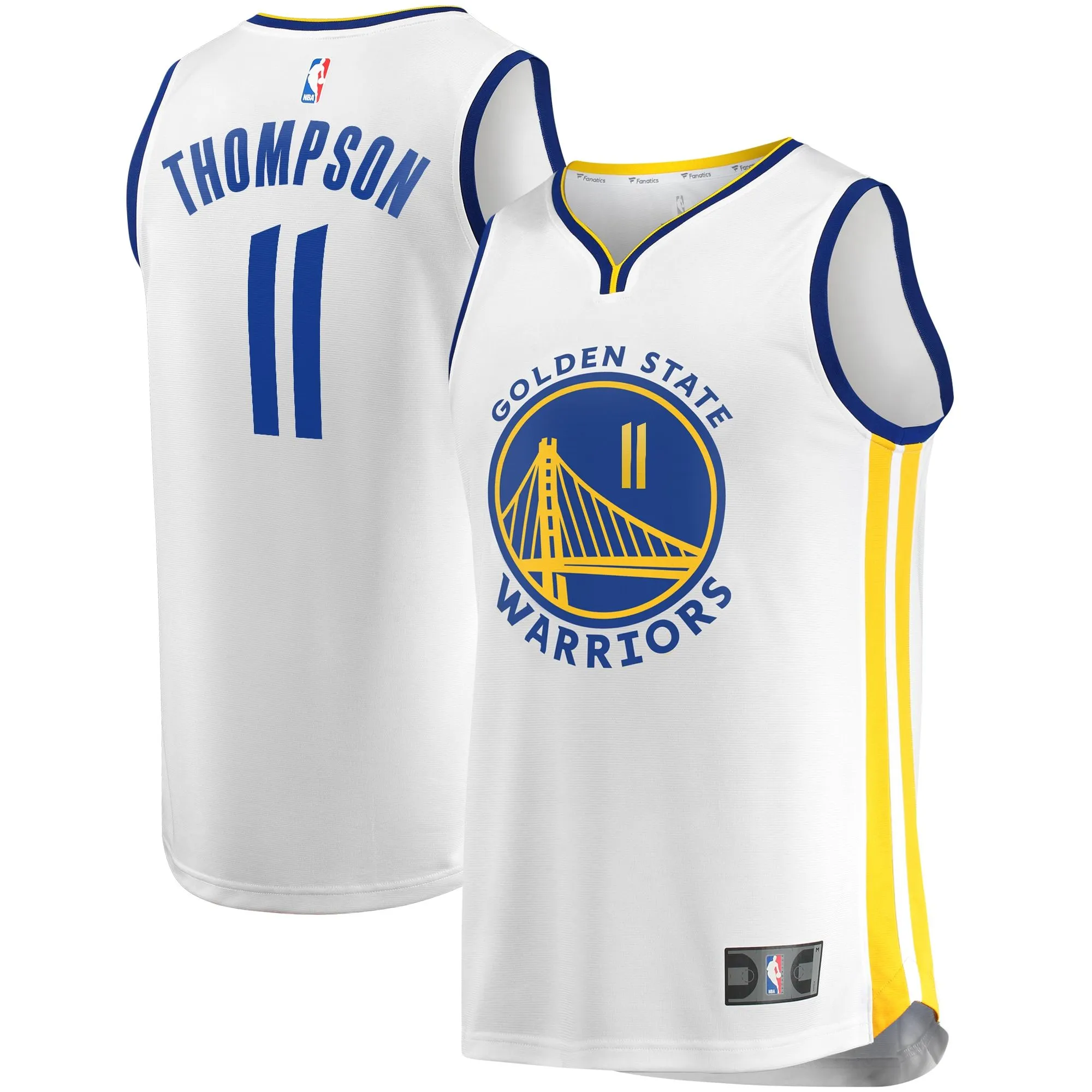 Klay Thompson Golden State Warriors Fanatics Branded Fast Break Replica Player Jersey - White - Association Edition