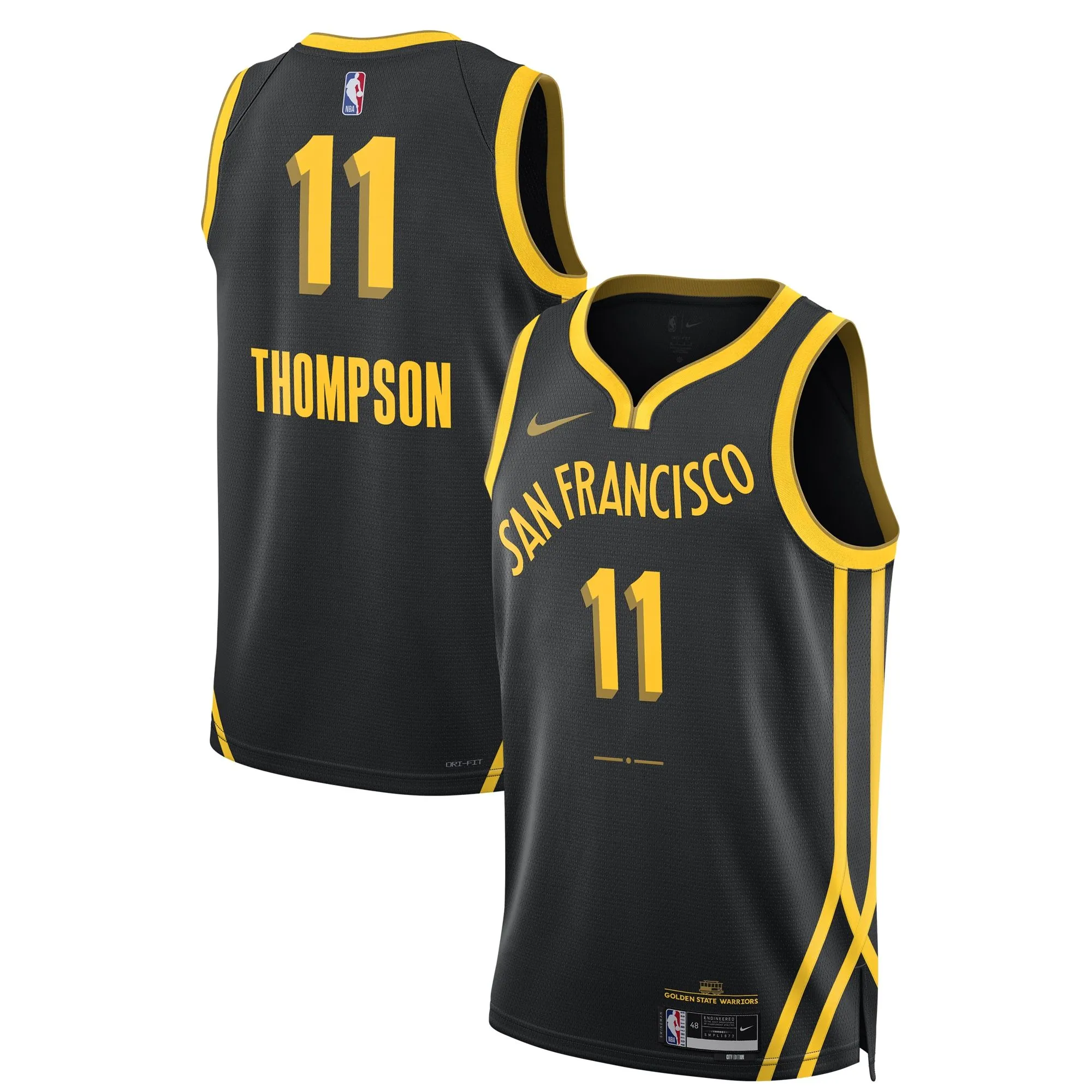 Klay Thompson Golden State Warriors  Unisex 2023/24 Swingman Jersey - Black - City Edition