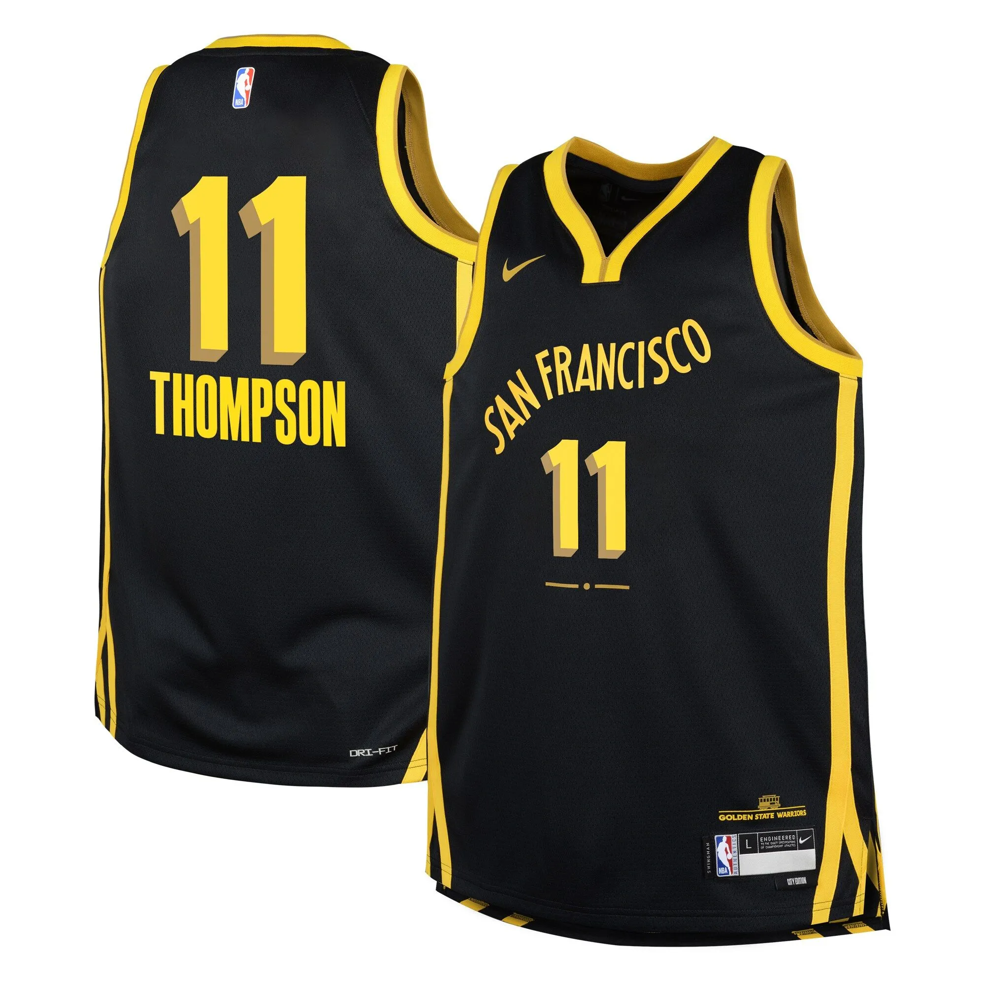 Klay Thompson Golden State Warriors  Youth  Swingman Replica Jersey - City Edition - Black