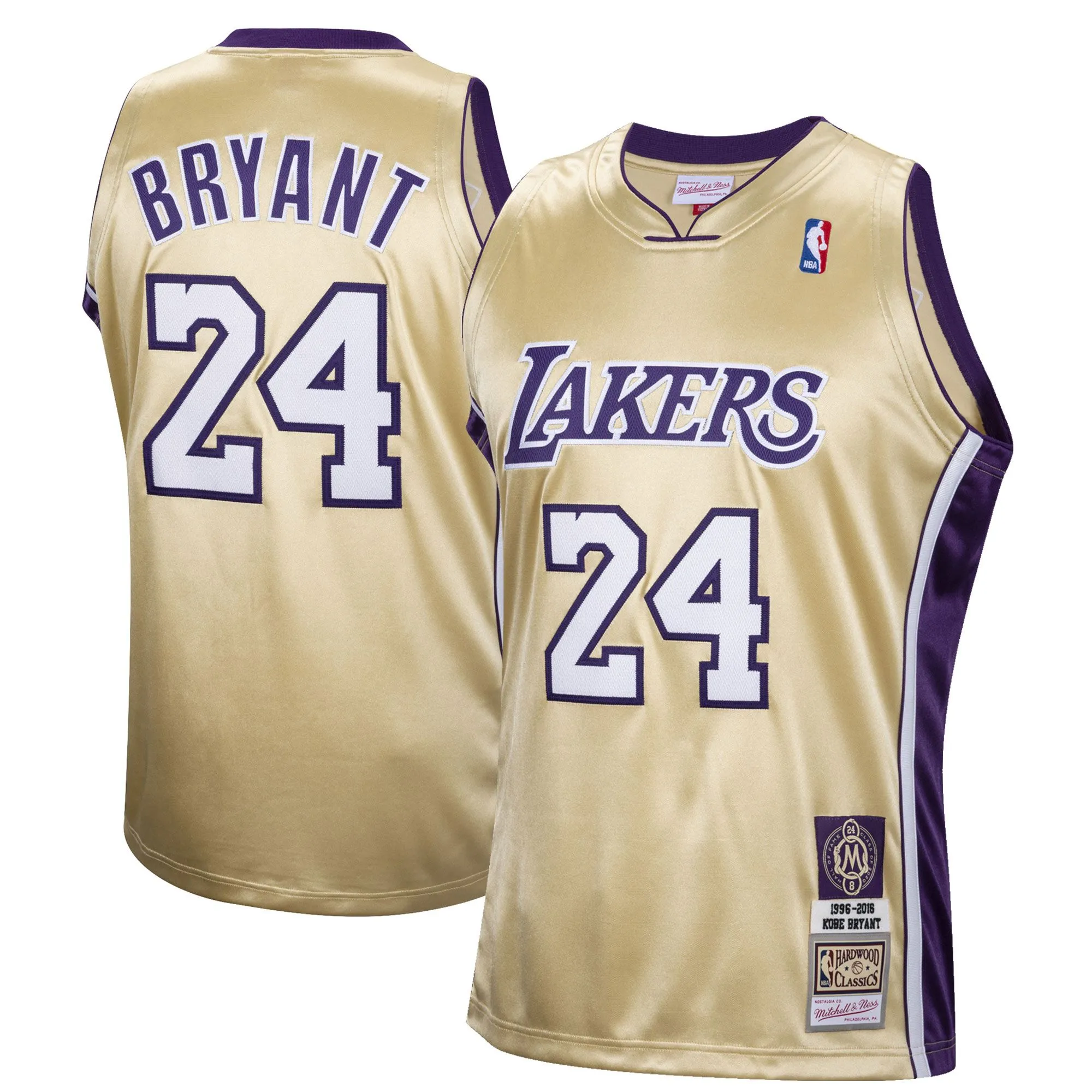 Kobe Bryant Los Angeles Lakers Mitchell & Ness Hall Of Fame Class Of 2020 24  Hardwood Classics Jersey - Gold