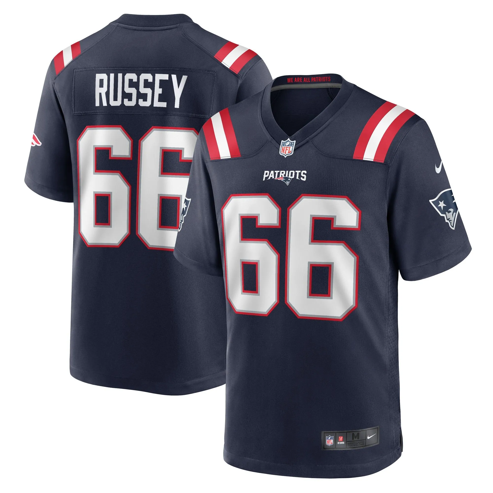 Kody Russey New England Patriots  Game Player Jersey - Navy