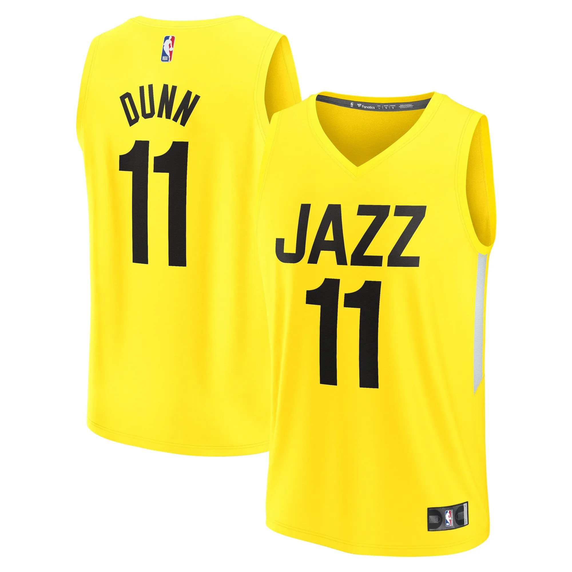 Kris Dunn Utah Jazz Fanatics Branded Youth Fast Break Player Jersey - Icon Edition - Yellow