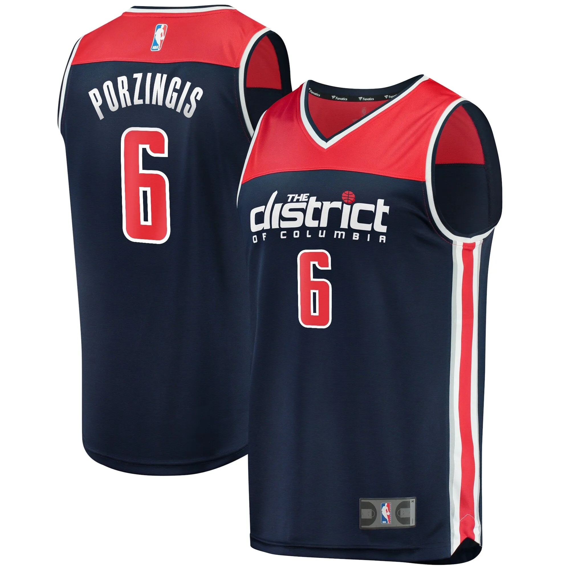 Kristaps Porzingis Washington Wizards Fanatics Branded Fast Break Replica Player Jersey - Statement Edition - Navy