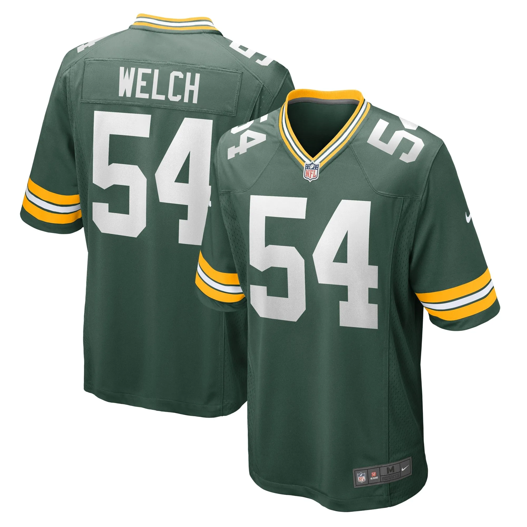 Kristian Welch Green Bay Packers  Team Game Jersey -  Green