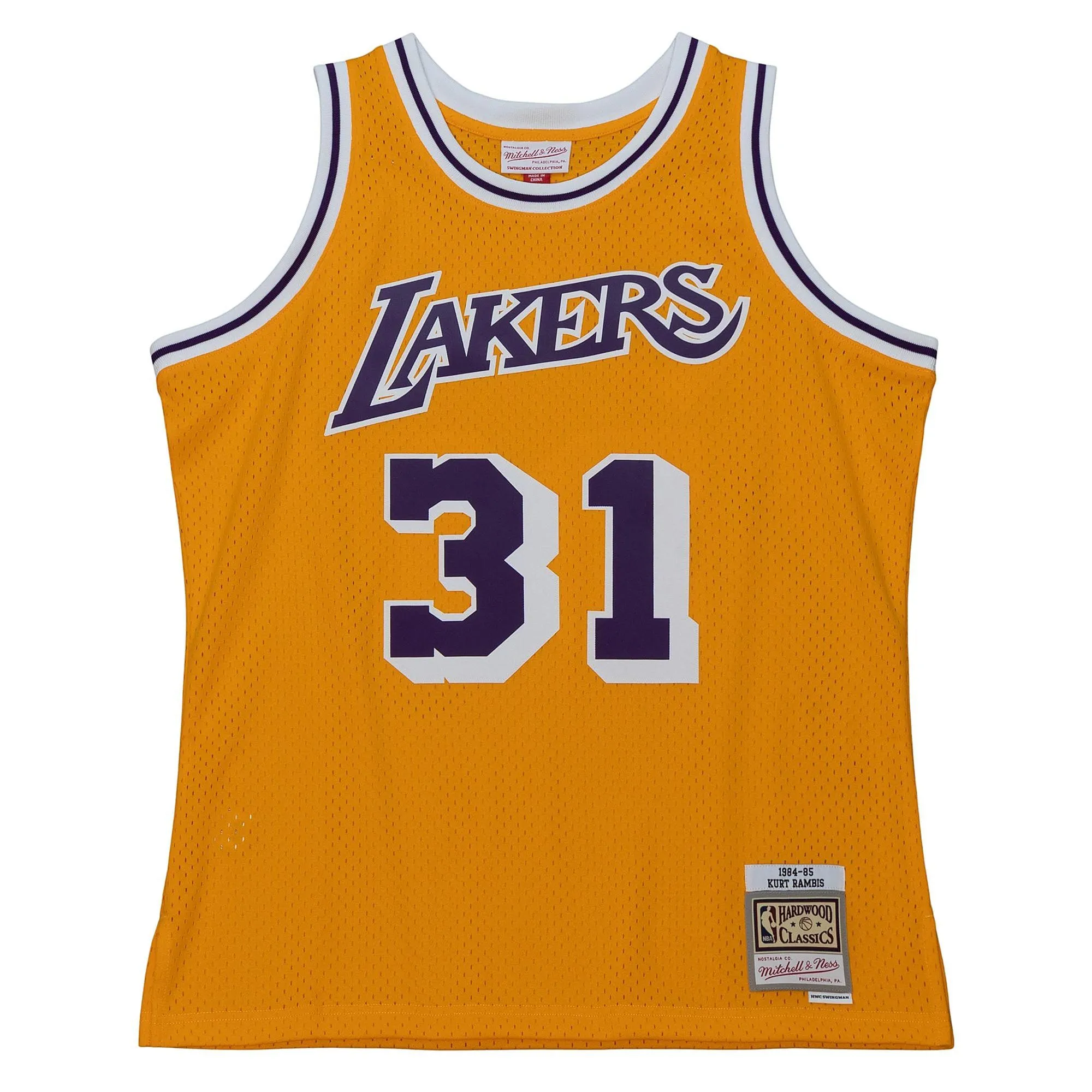 Kurt Rambis Los Angeles Lakers Mitchell & Ness 1984/85 Swingman Jersey - Gold