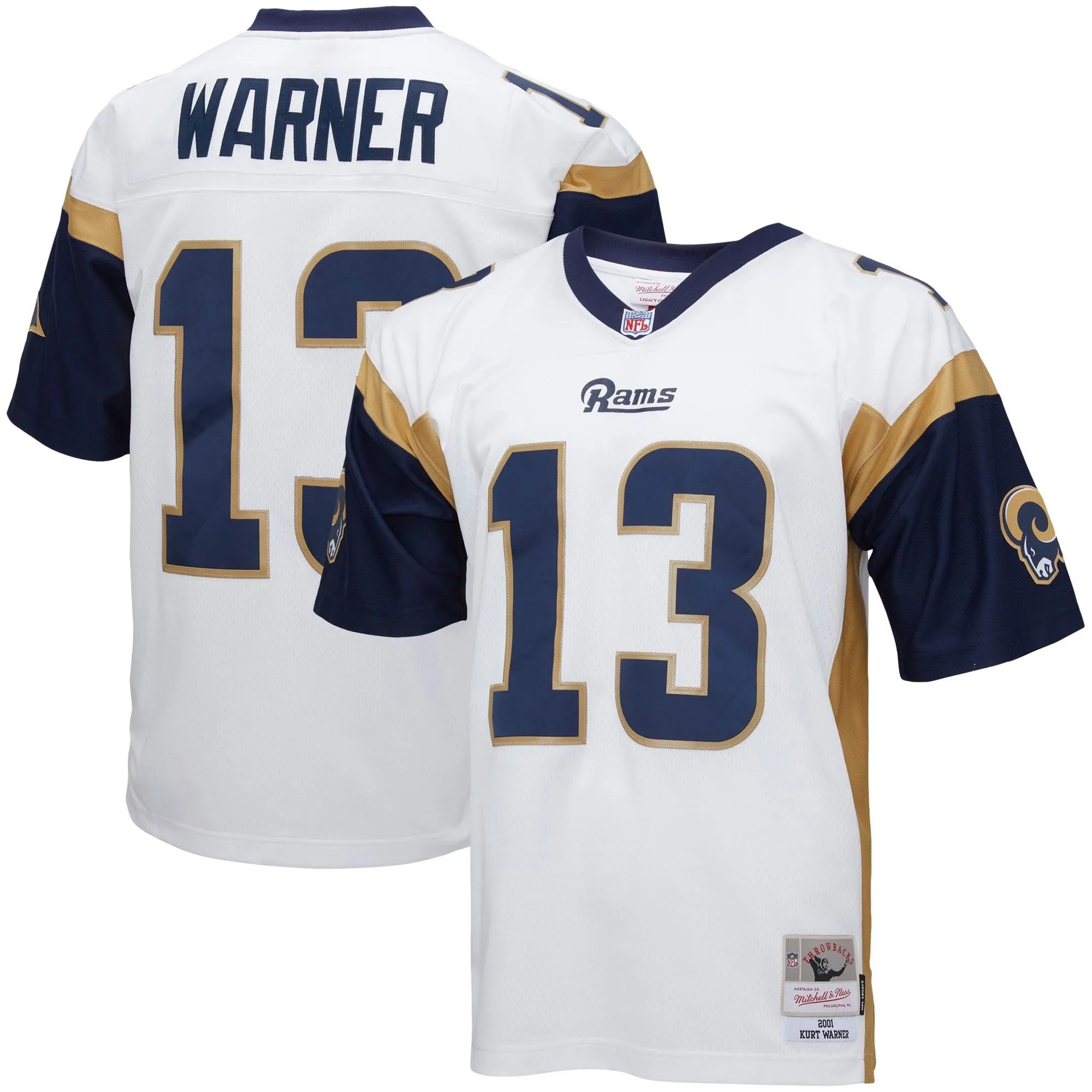 Kurt Warner Los Angeles Rams Mitchell & Ness Big & Tall 2001 Retired Player Replica Jersey - White