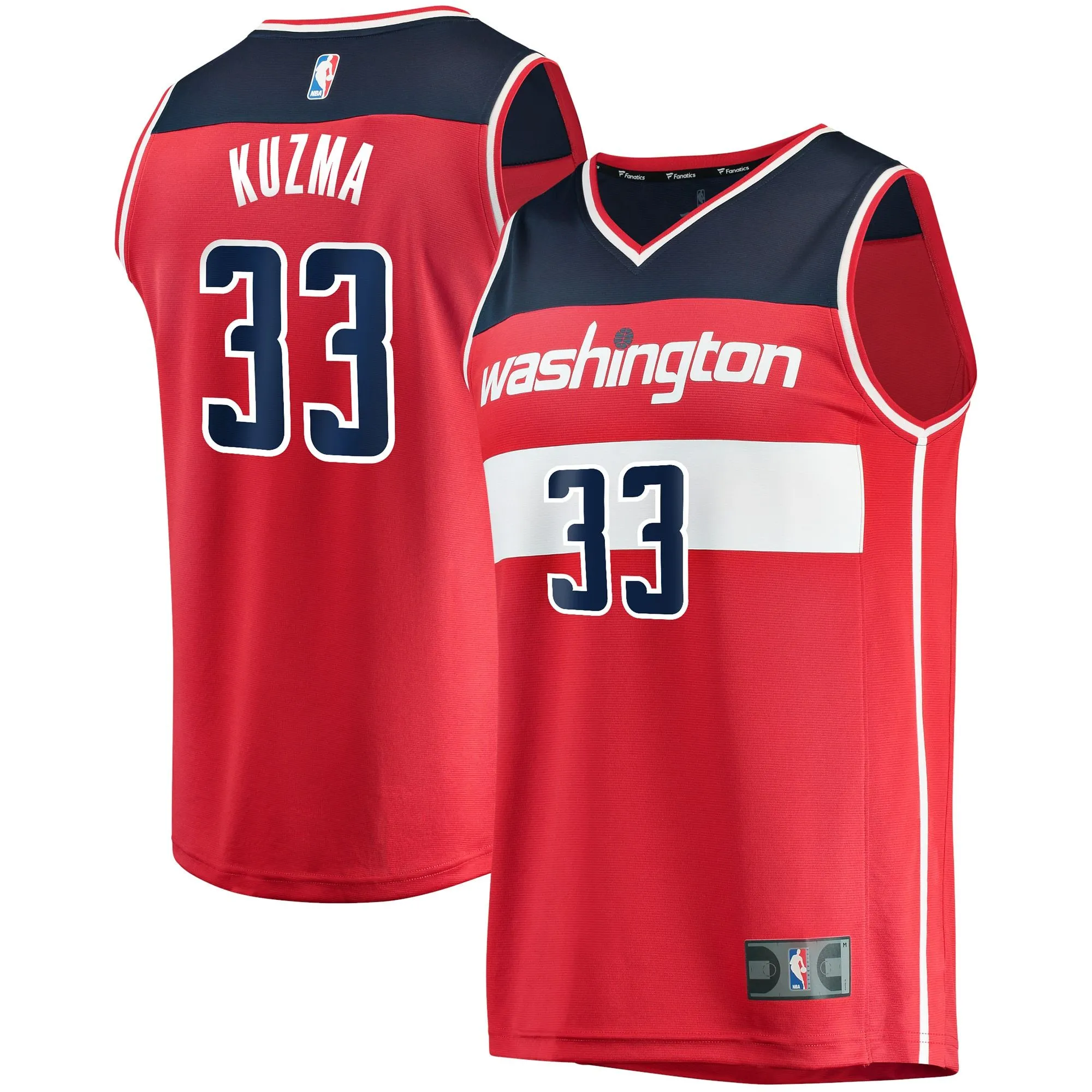 Kyle Kuzma Washington Wizards Fanatics Branded Fast Break Replica Jersey - Icon Edition - Red