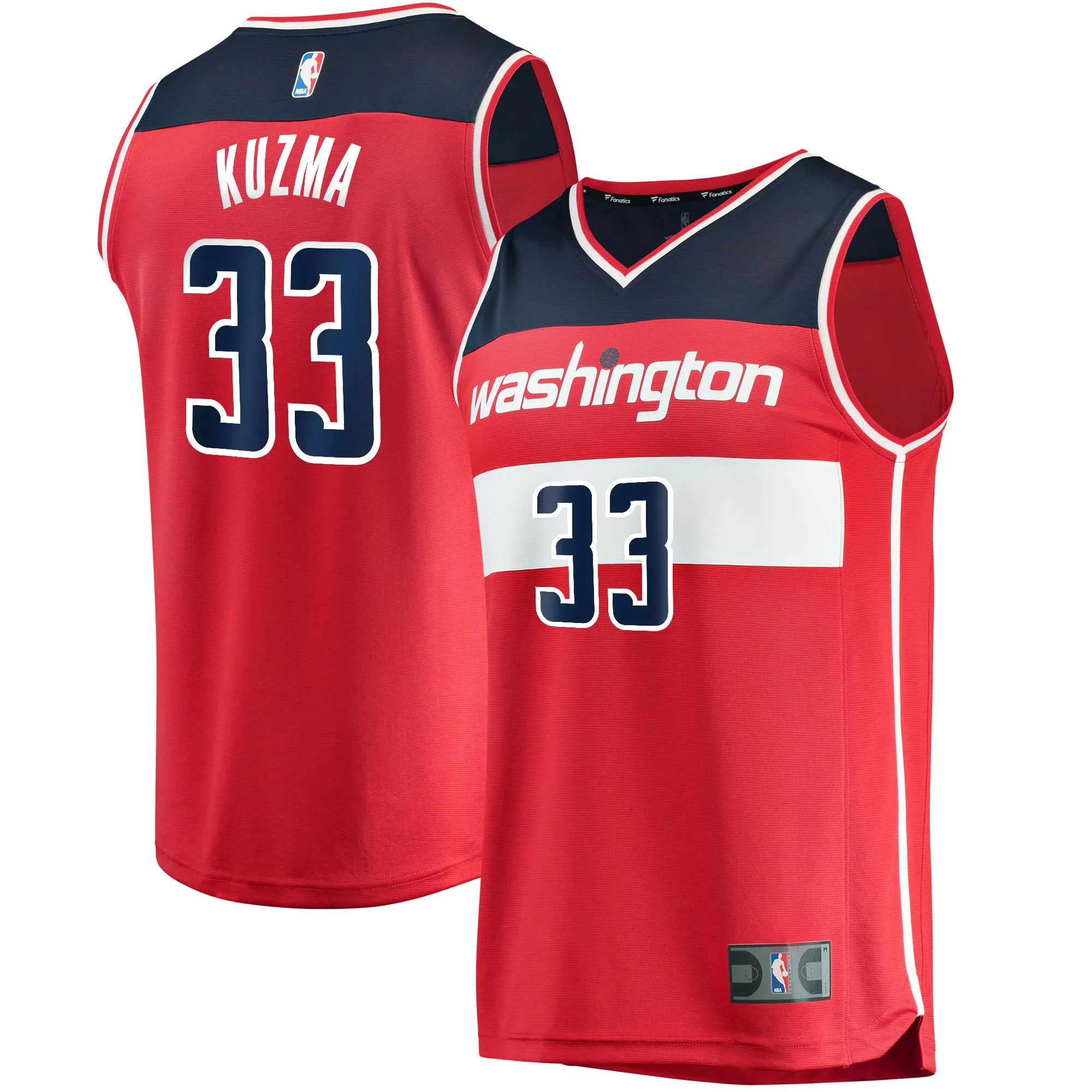 Kyle Kuzma Washington Wizards Fanatics Branded Fast Break Replica Jersey - Icon Edition - Red