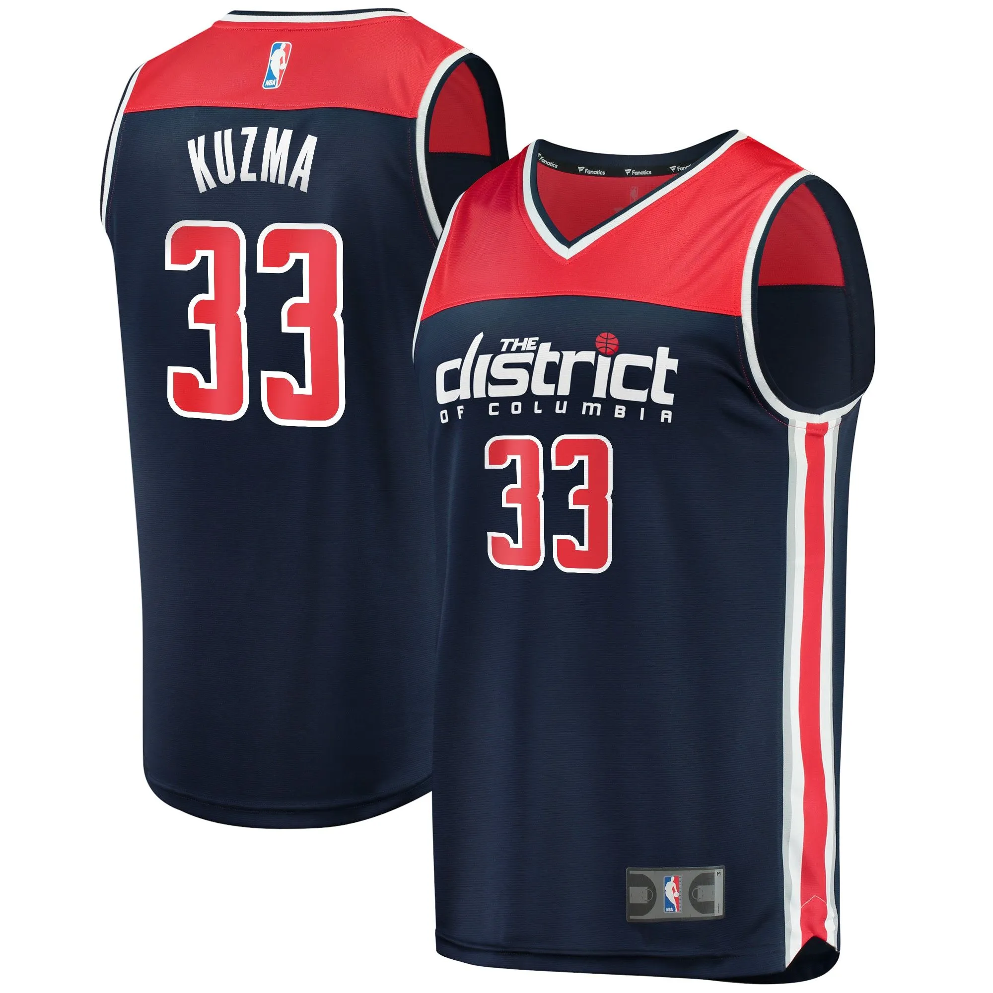 Kyle Kuzma Washington Wizards Fanatics Branded Youth Fast Break Player Jersey Navy - Statement Edition