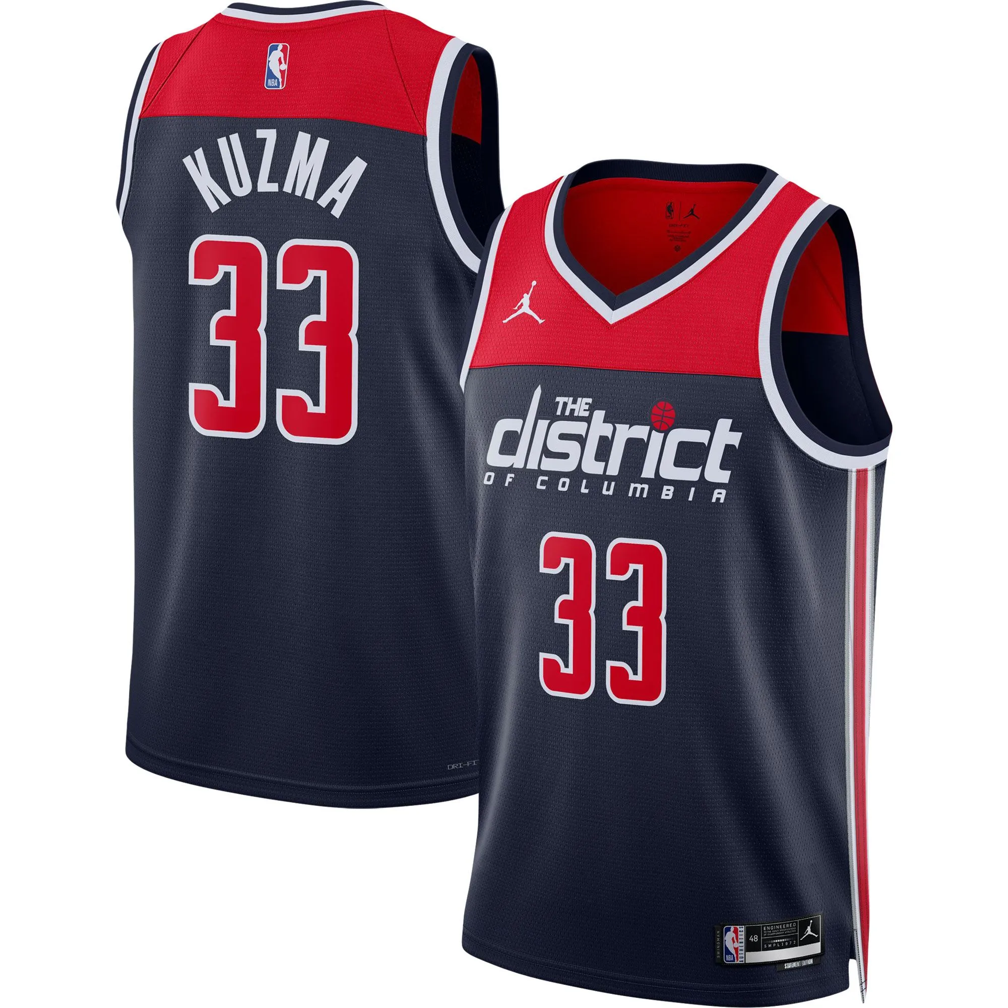 Kyle Kuzma Washington Wizards Jordan Brand Unisex Swingman Jersey - Statement Edition - Navy