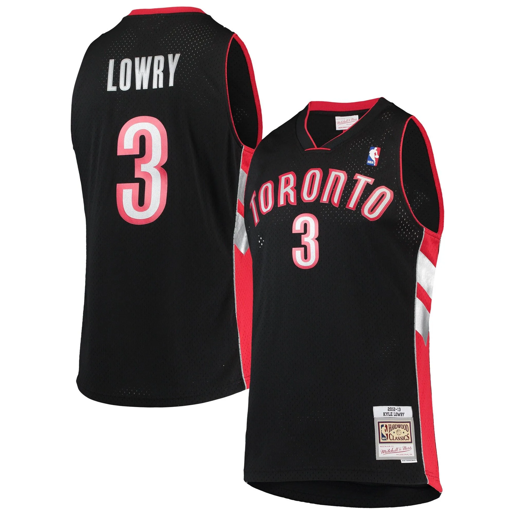 Kyle Lowry Toronto Raptors Mitchell & Ness 2001/02 Hardwood Classics Swingman Jersey - Black