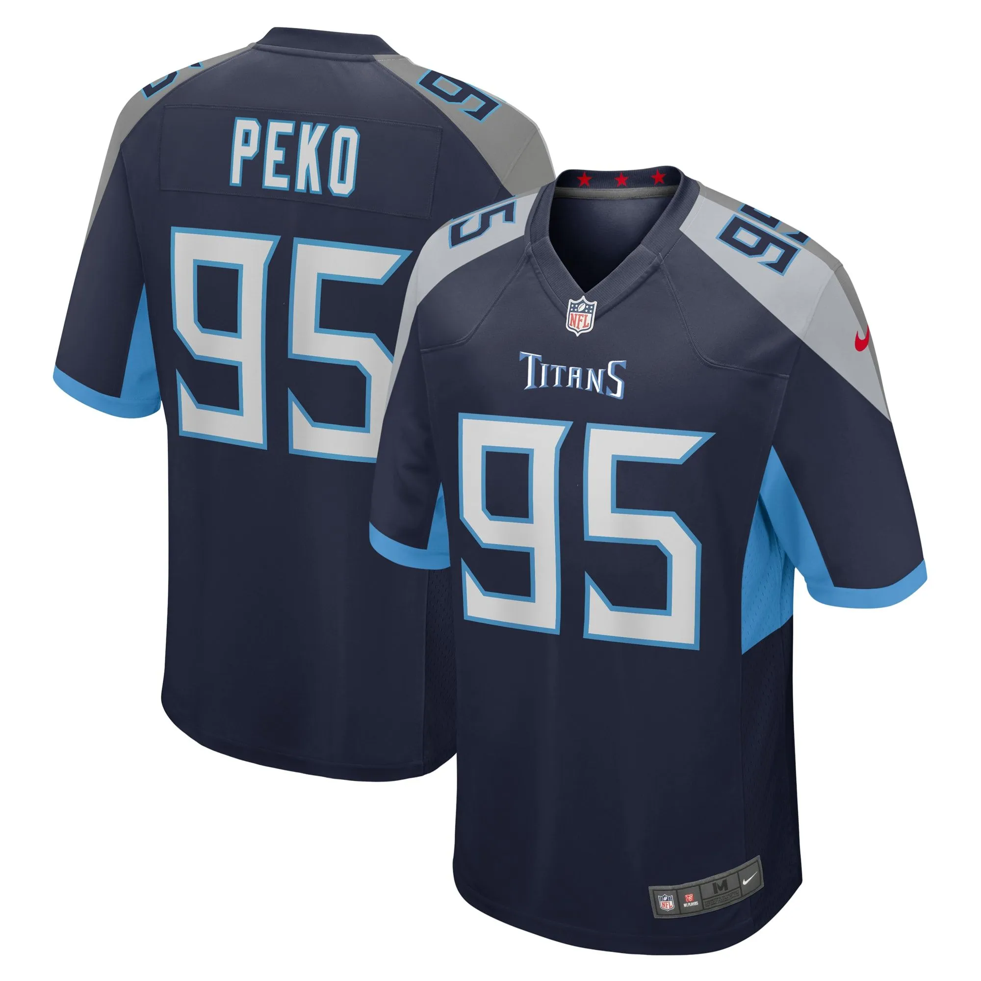 Kyle Peko Tennessee Titans  Team Game Jersey -  Navy