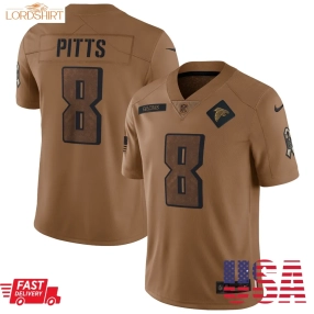 Kyle Pitts Atlanta Falcons  2023 Salute To Service Limited Jersey   Brown