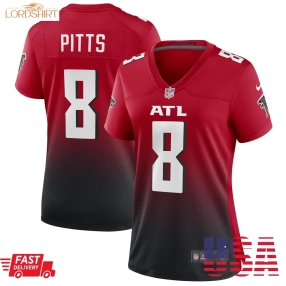 Kyle Pitts Atlanta Falcons  Women's Alternate Game Jersey   Red