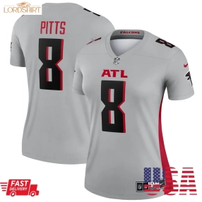 Kyle Pitts Atlanta Falcons  Women's Inverted Legend Jersey   Gray