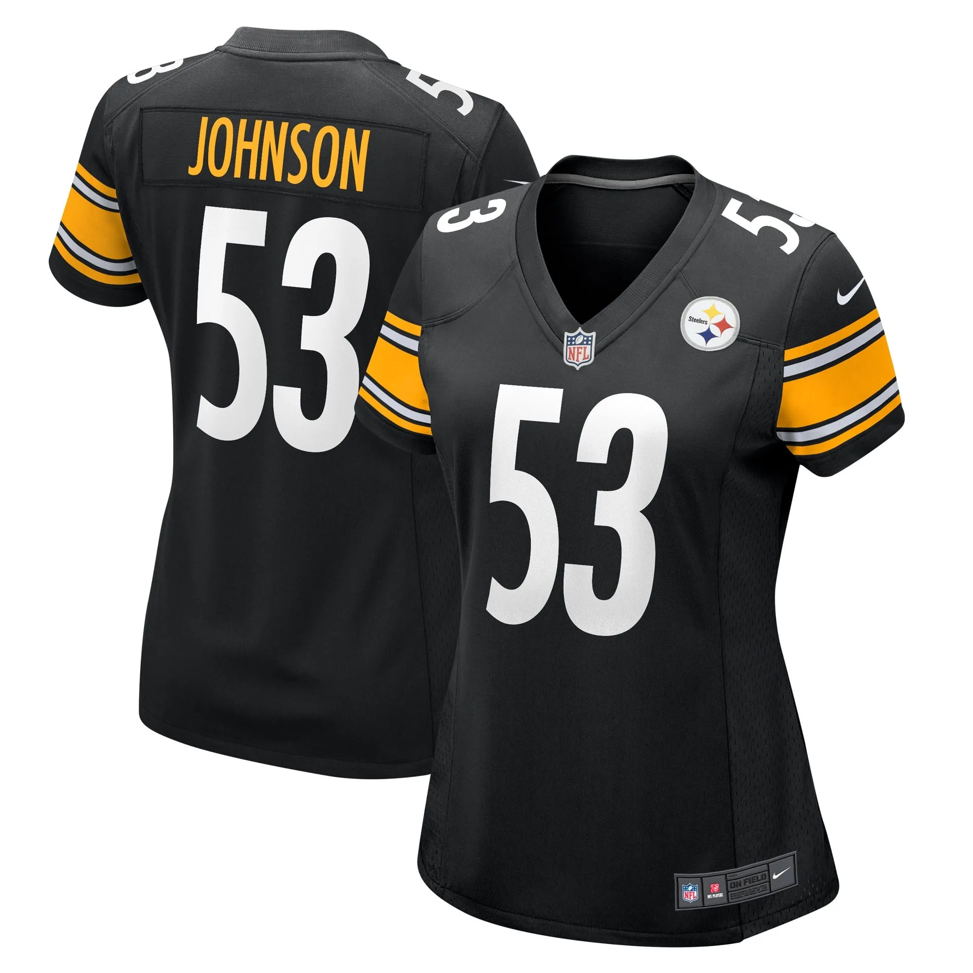 Kyron Johnson Pittsburgh Steelers  Women's  Game Jersey -  Black