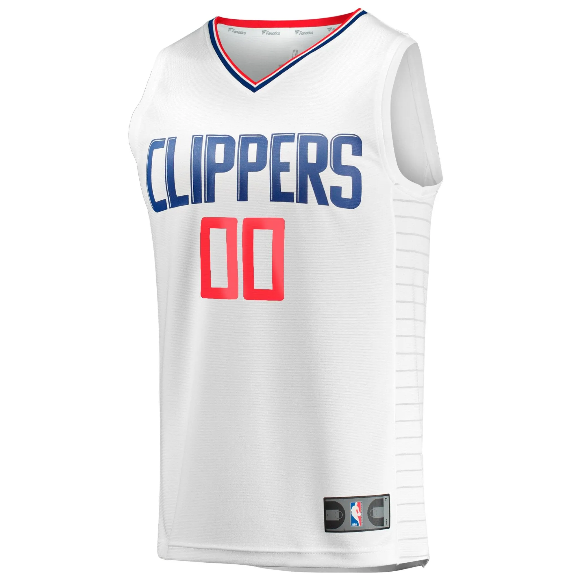 LA Clippers Fanatics Branded Fast Break Custom Replica Jersey - Association Edition - White