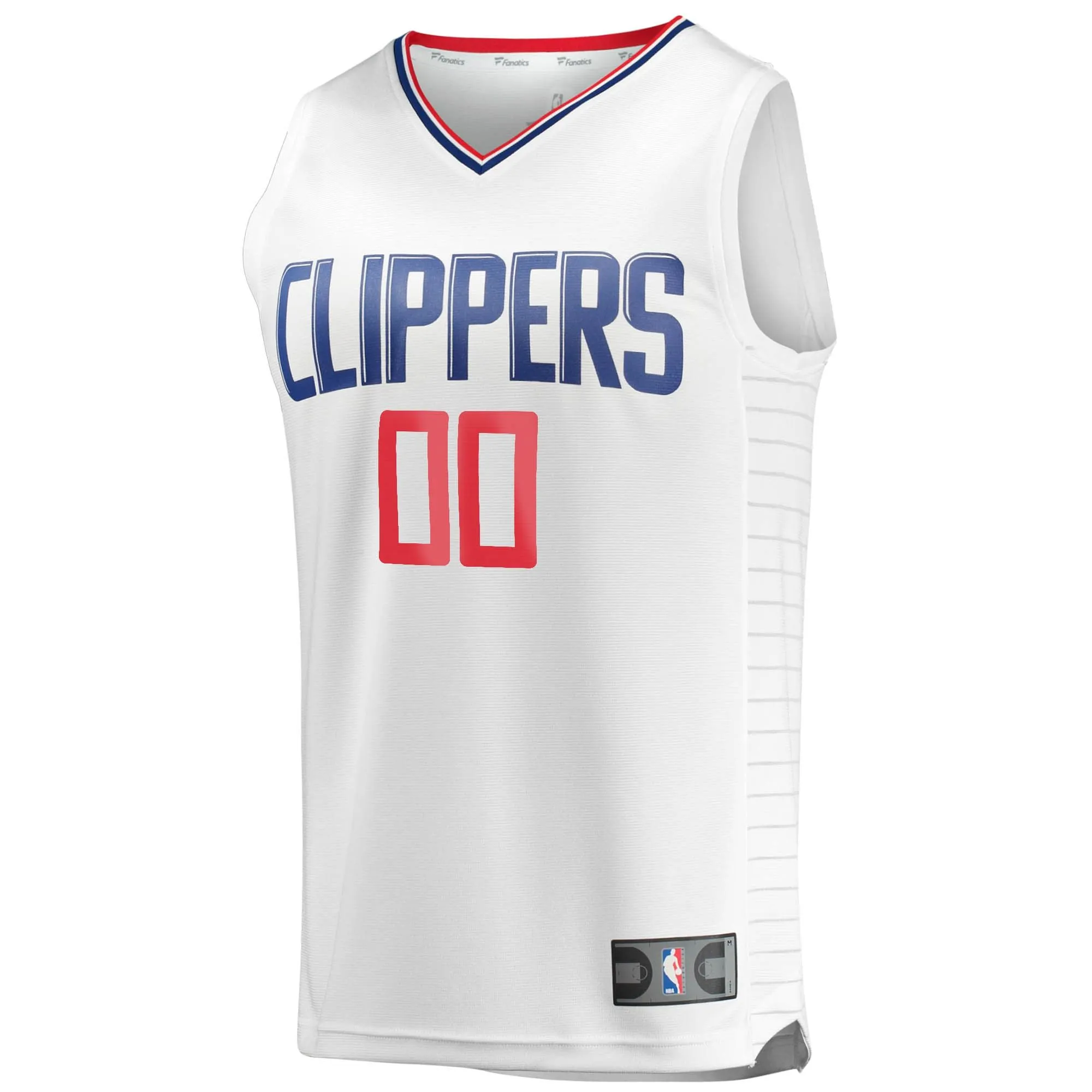 LA Clippers Fanatics Branded Youth Fast Break Custom Replica Jersey White - Association Edition