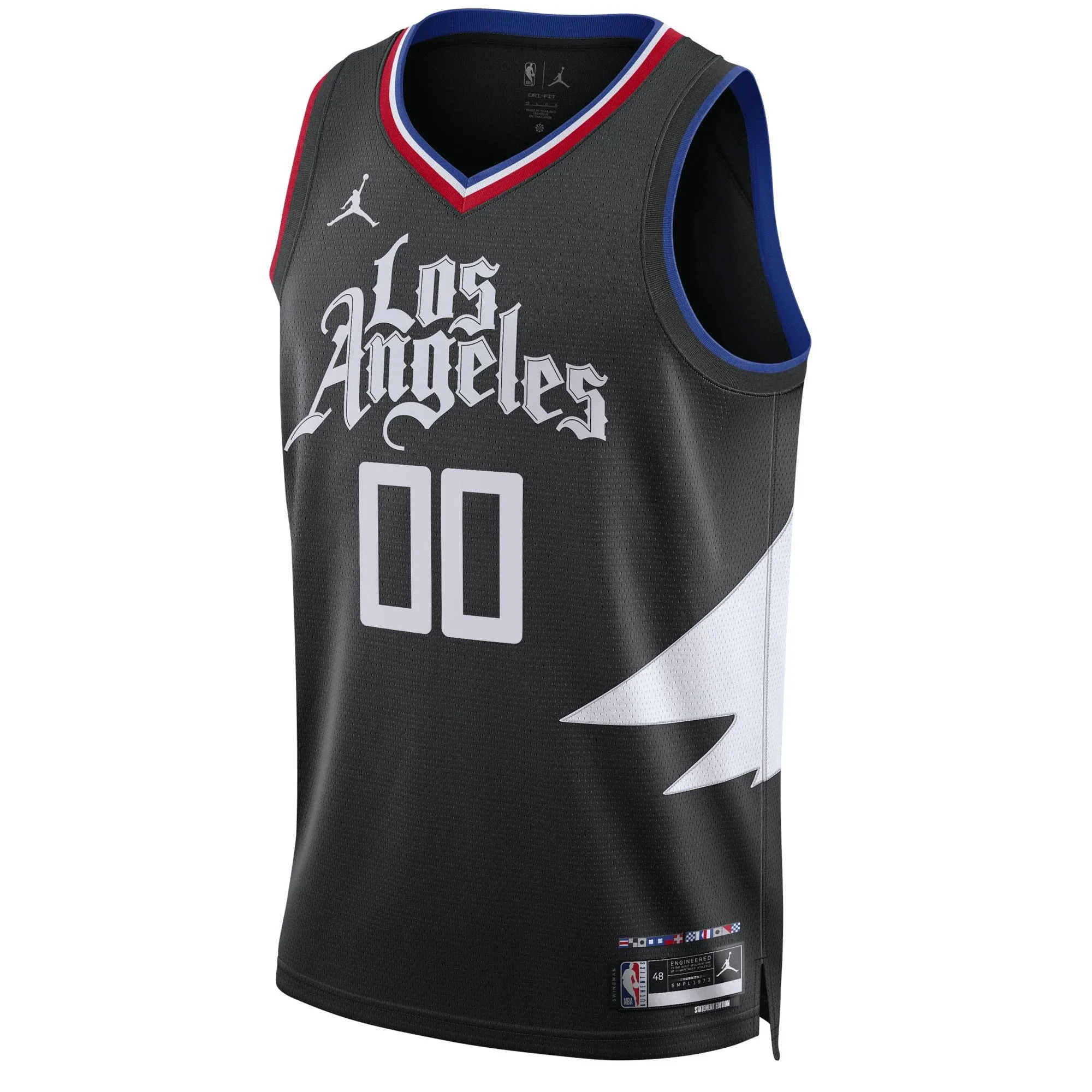 LA Clippers Jordan Brand Unisex 2022/23 Swingman Custom Jersey - Statement Edition - Black