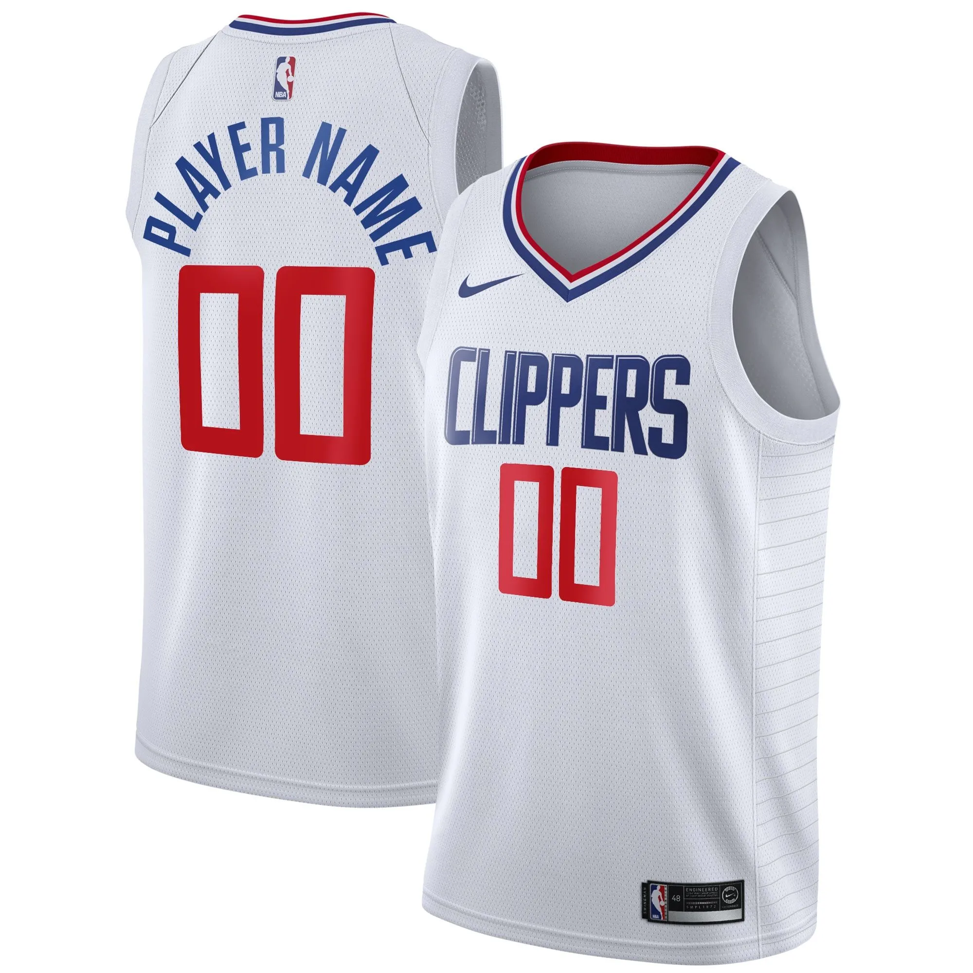 LA Clippers  2020/21 Swingman Custom Jersey - Association Edition - White