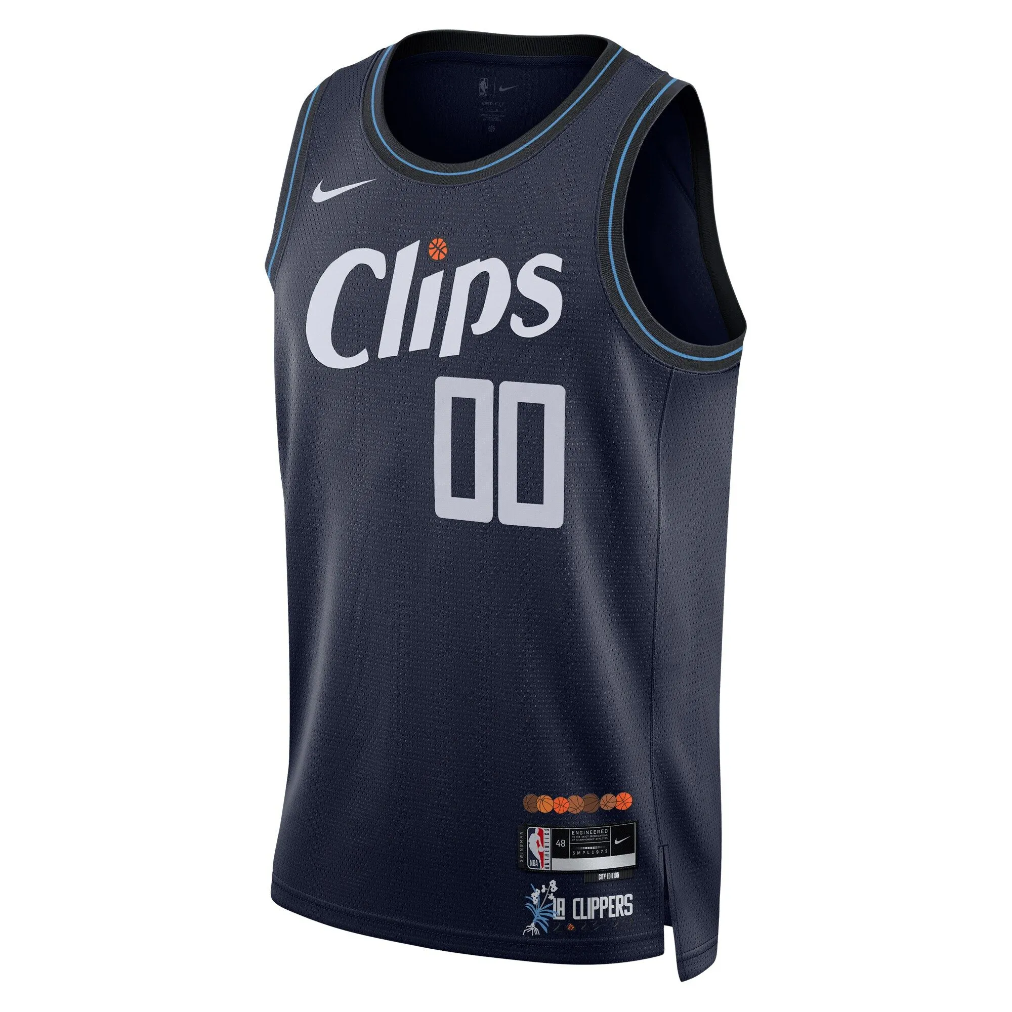 LA Clippers  Unisex 2023/24 Custom Swingman Jersey - Navy - City Edition