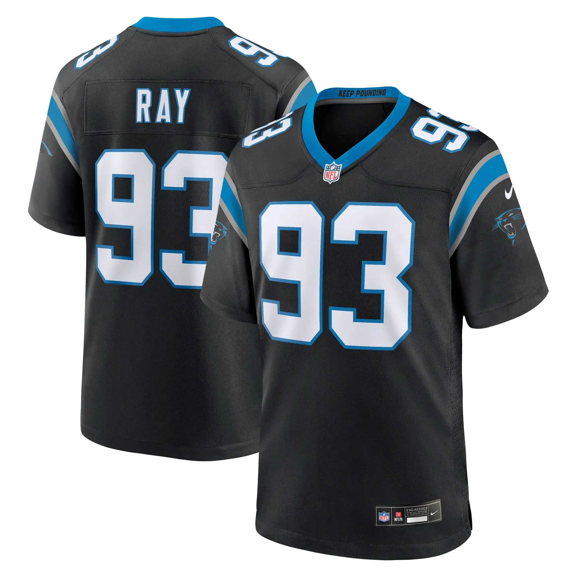 LaBryan Ray Carolina Panthers  Team Game Jersey -  Black