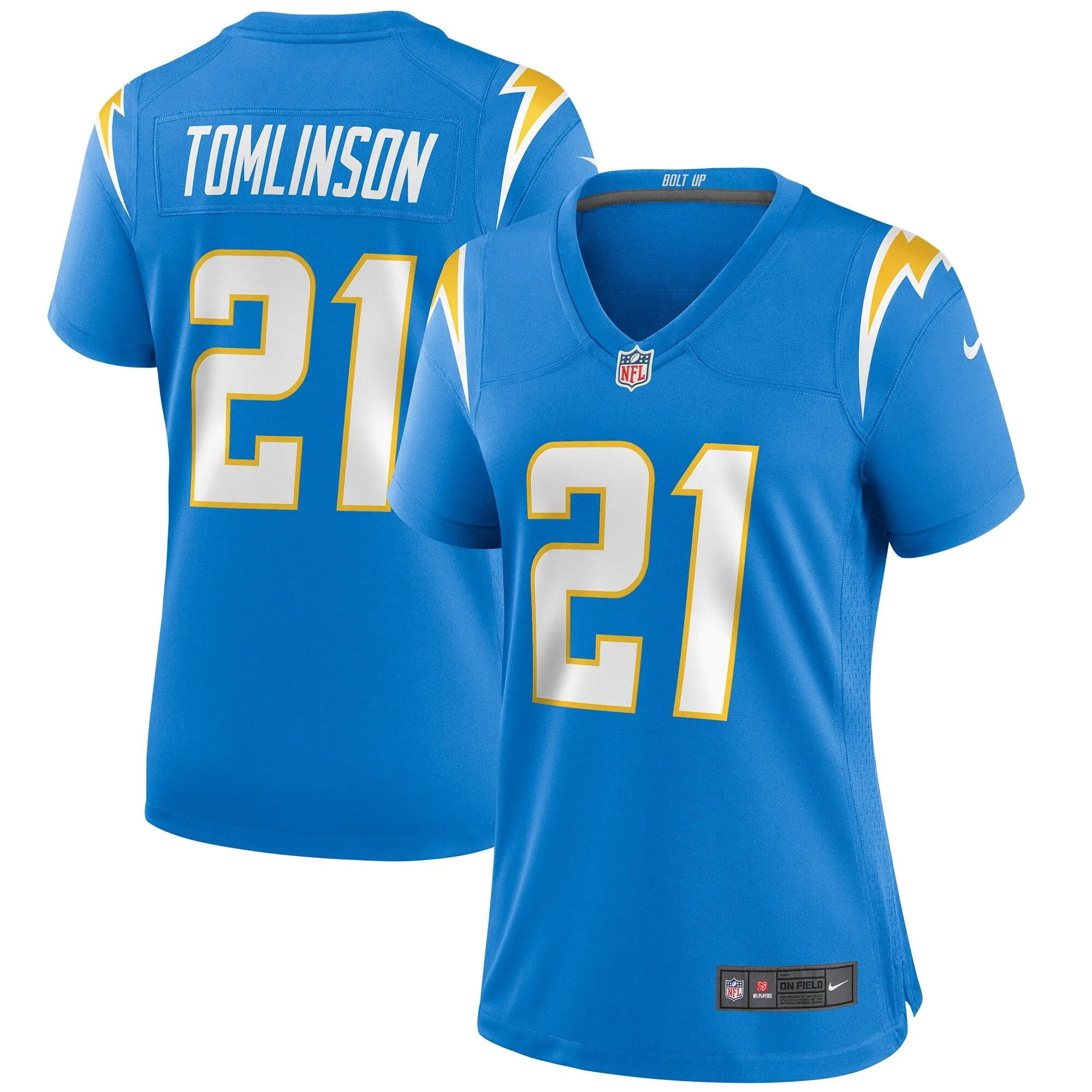 LaDainian Tomlinson Los Angeles Chargers  Women's Game Retired Player Jersey - Powder Blue