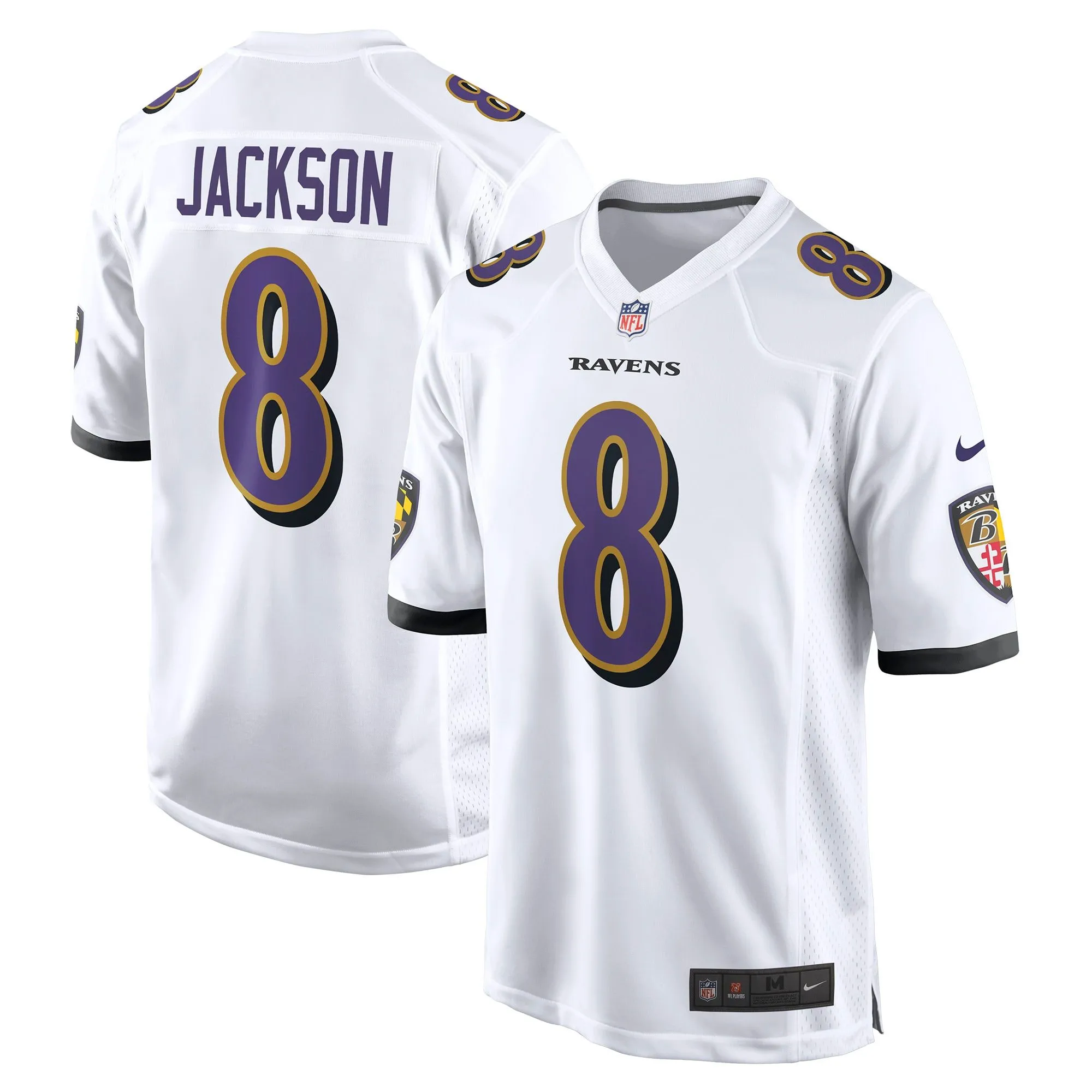 Lamar Jackson Baltimore Ravens  Game Jersey - White