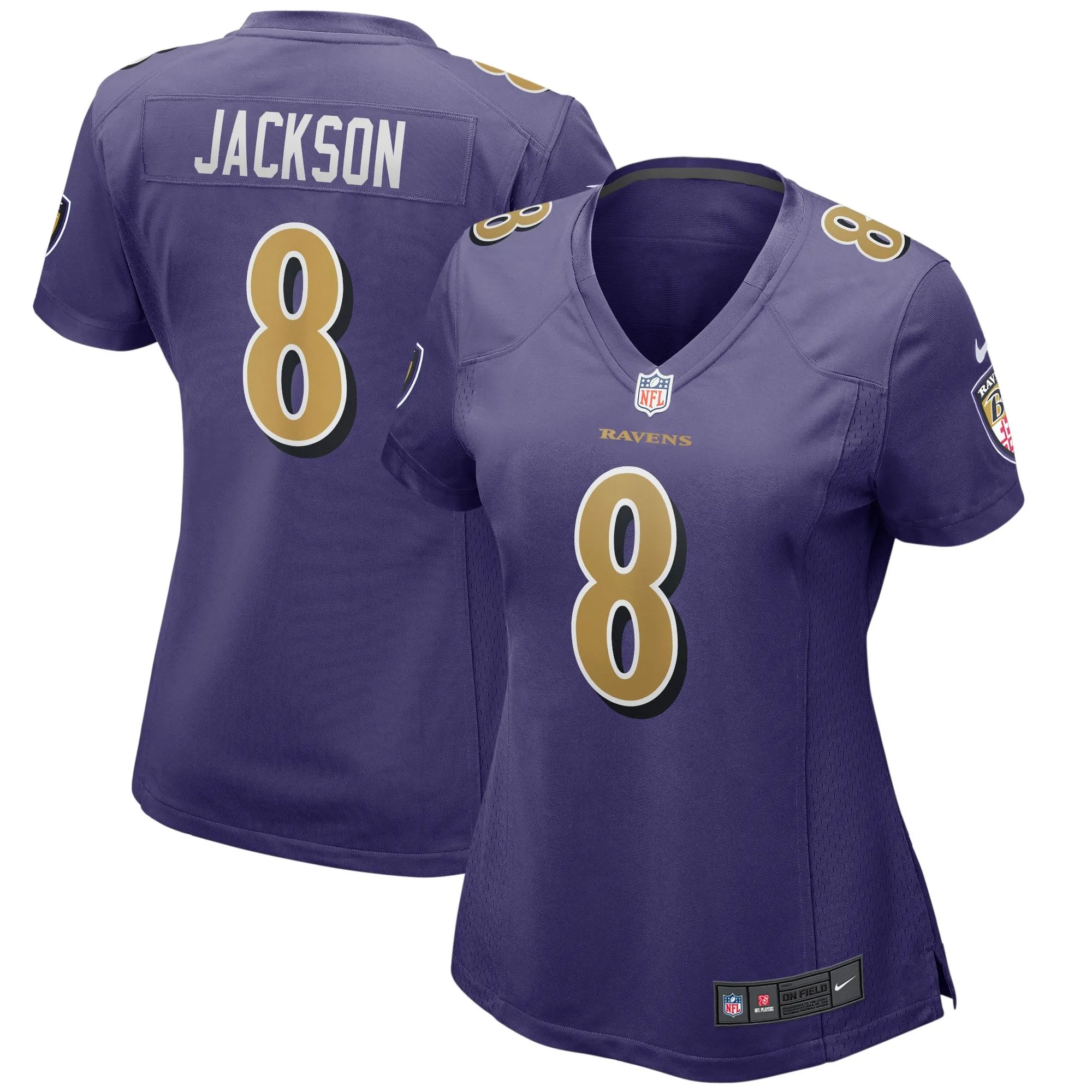 Lamar Jackson Baltimore Ravens  Women's Alternate Game Player Jersey - Purple