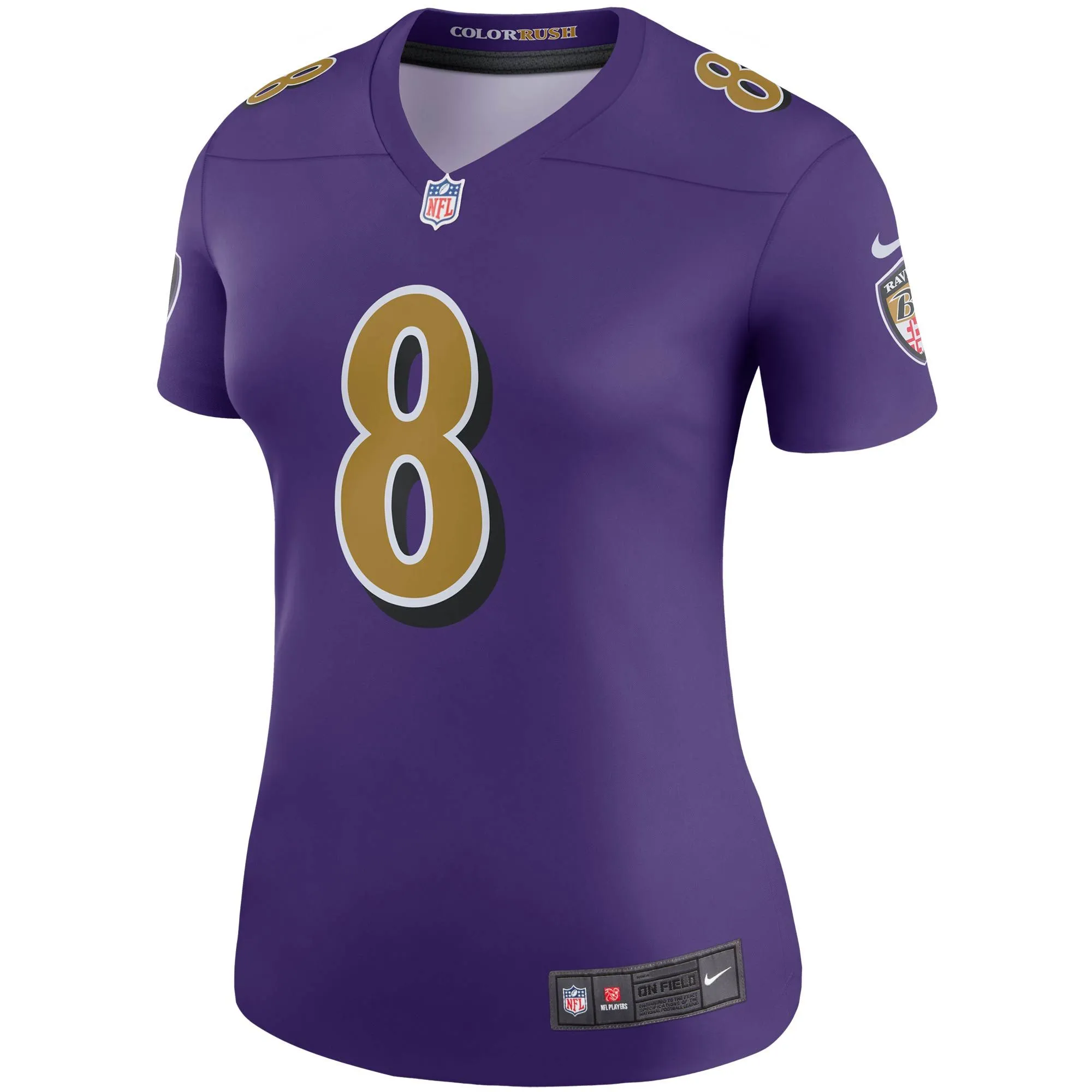 Lamar Jackson Baltimore Ravens  Women's Color Rush Legend Player Jersey - Purple