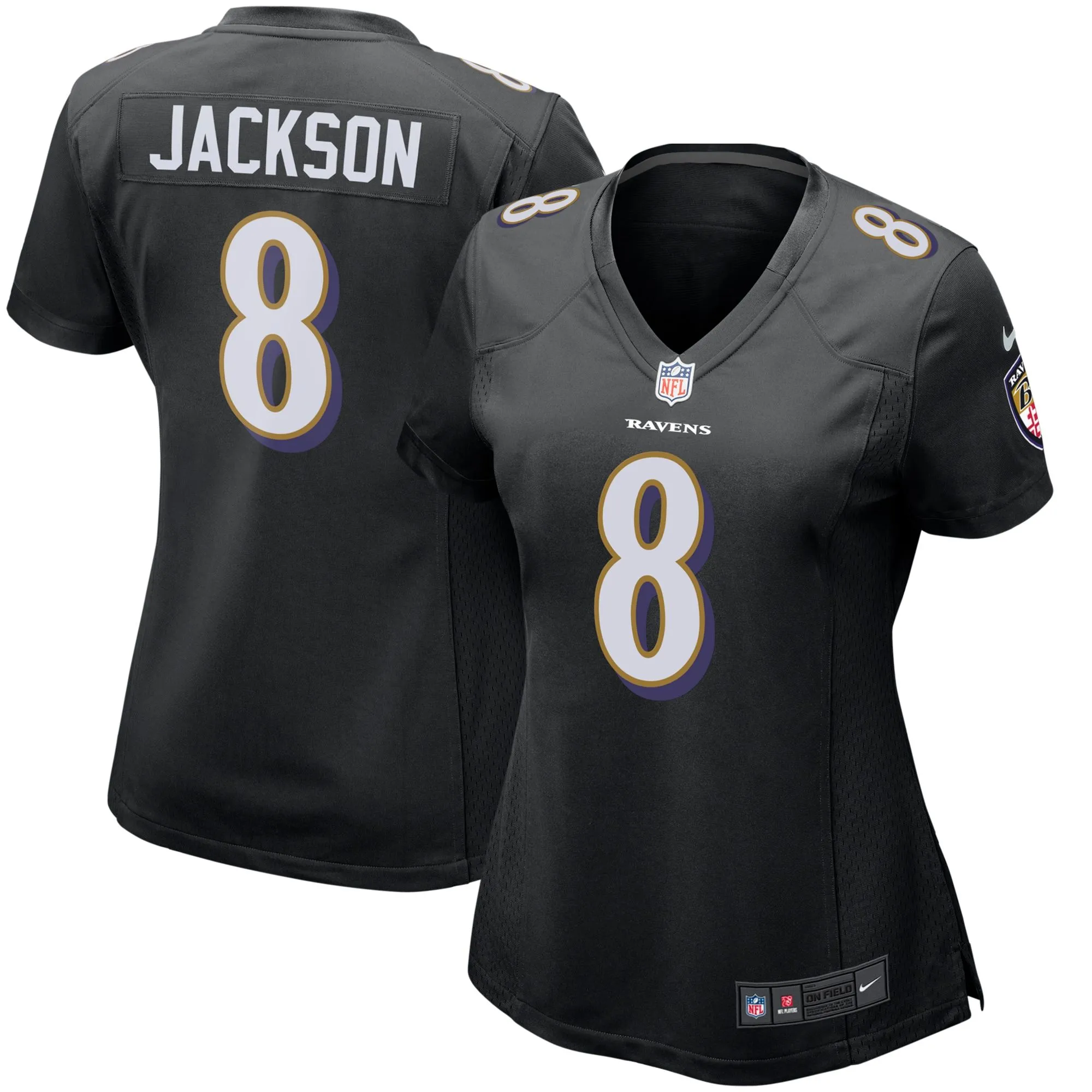 Lamar Jackson Baltimore Ravens  Women's Game Event Jersey - Black