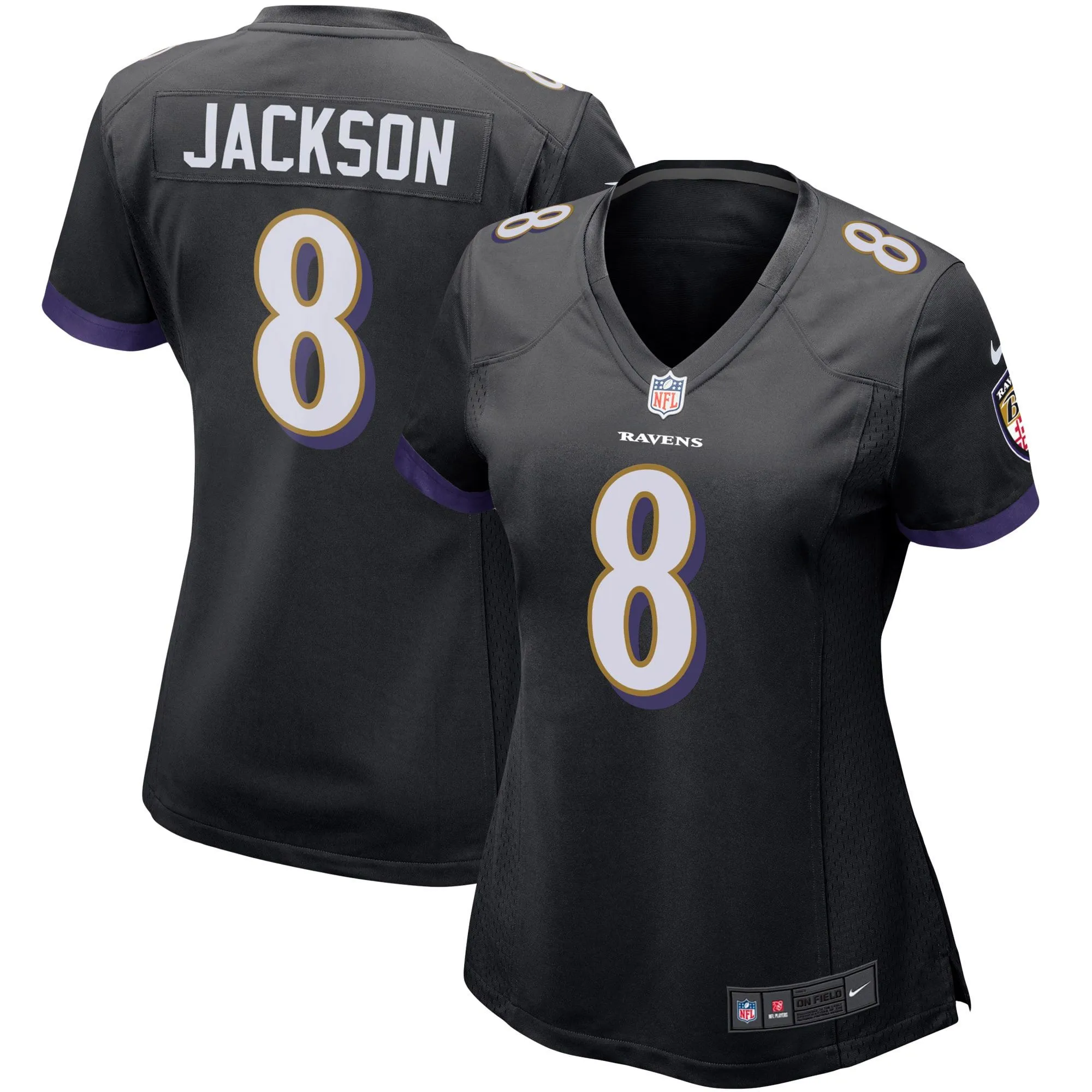 Lamar Jackson Baltimore Ravens  Women's Game Jersey - Black