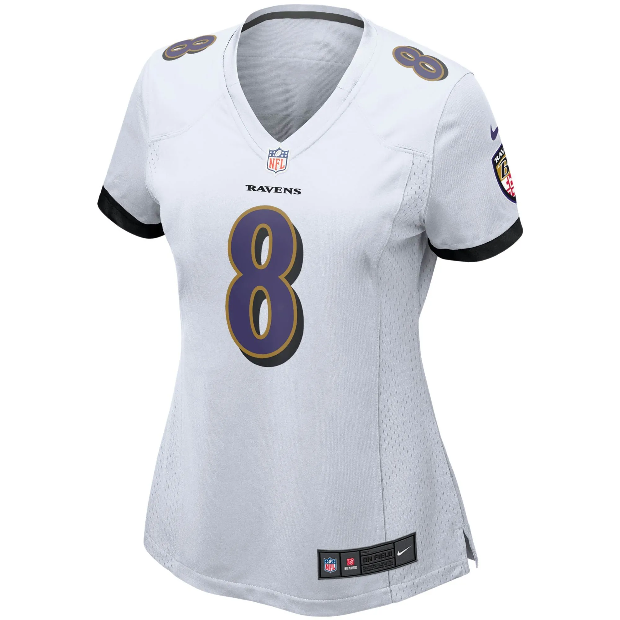 Lamar Jackson Baltimore Ravens  Women's Game Jersey - White