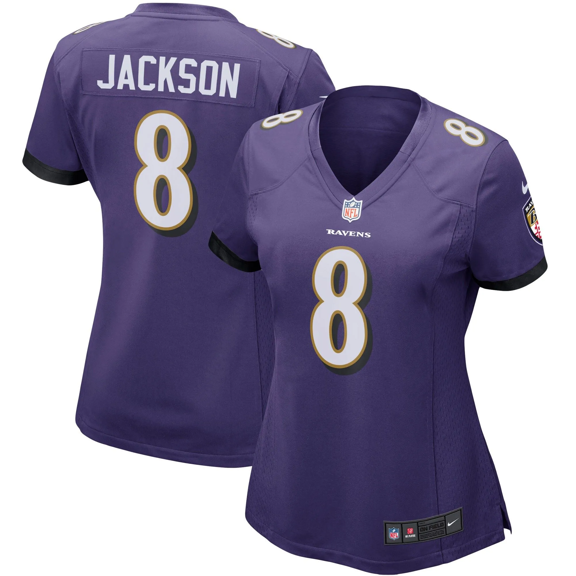 Lamar Jackson Baltimore Ravens  Women's Game Player Jersey - Purple