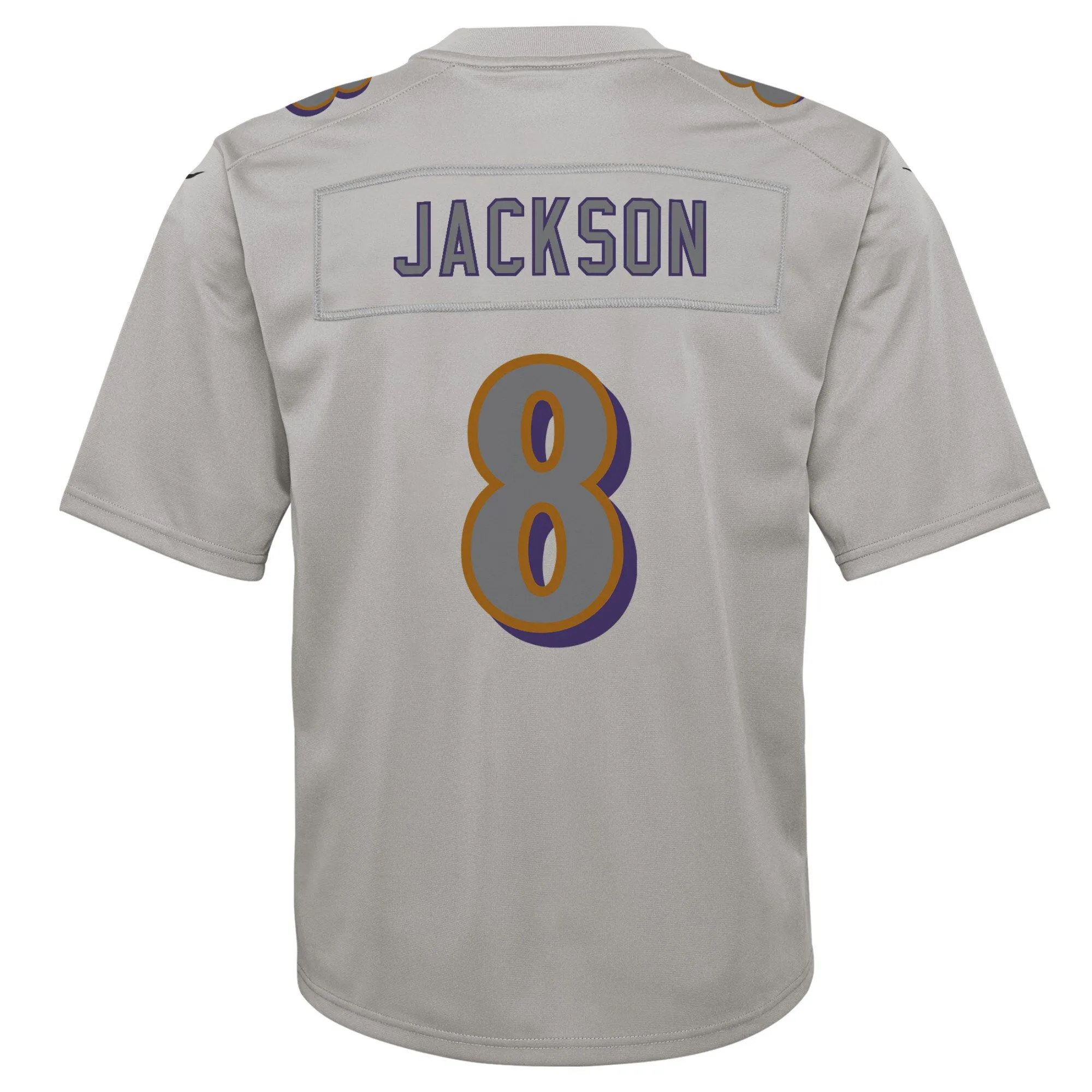 Lamar Jackson Baltimore Ravens  Youth Atmosphere Fashion Game Jersey - Gray