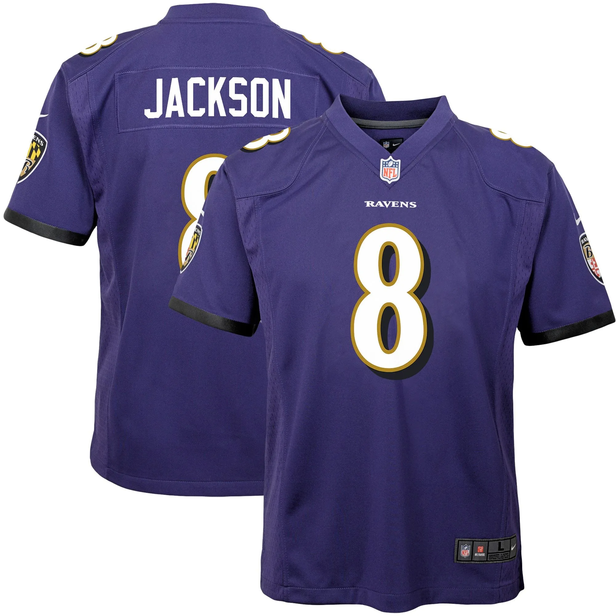 Lamar Jackson Baltimore Ravens  Youth Game Jersey - Purple