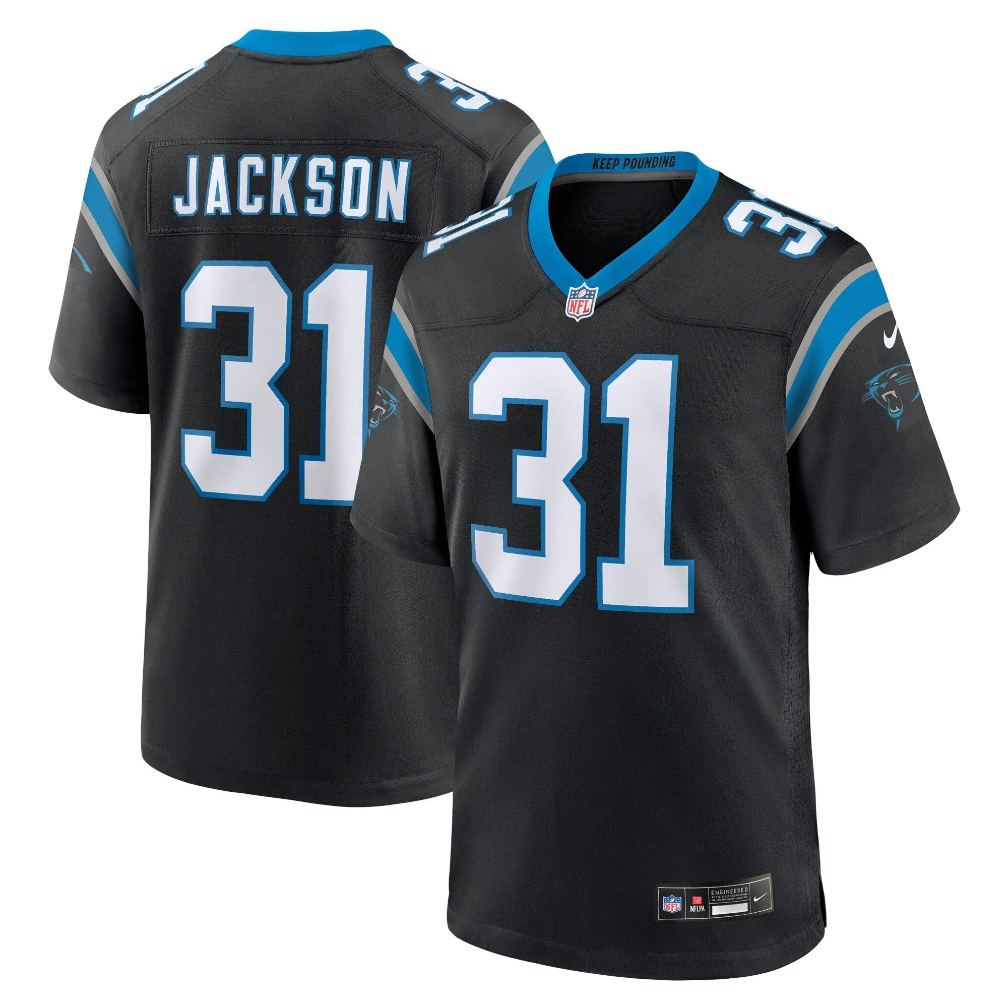 Lamar Jackson Carolina Panthers   Game Jersey -  Black