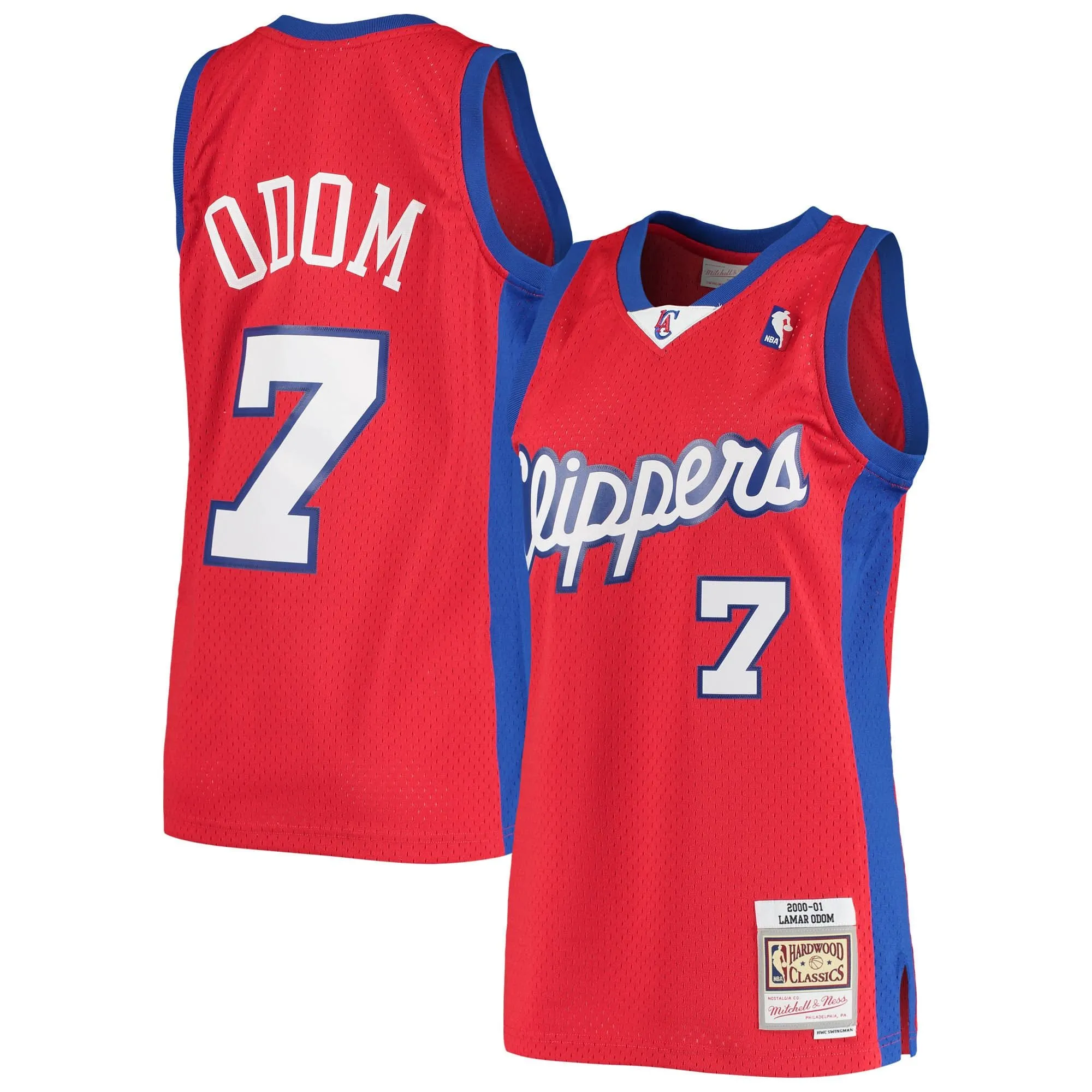 Lamar Odom LA Clippers Mitchell & Ness 2000/01 Hardwood Classics Swingman Jersey - Red